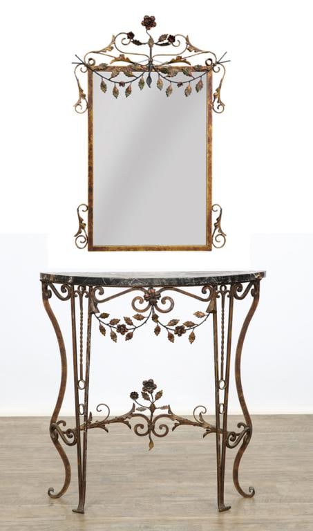 Cast Iron Painted Console Table and Mirror (1 of 20)