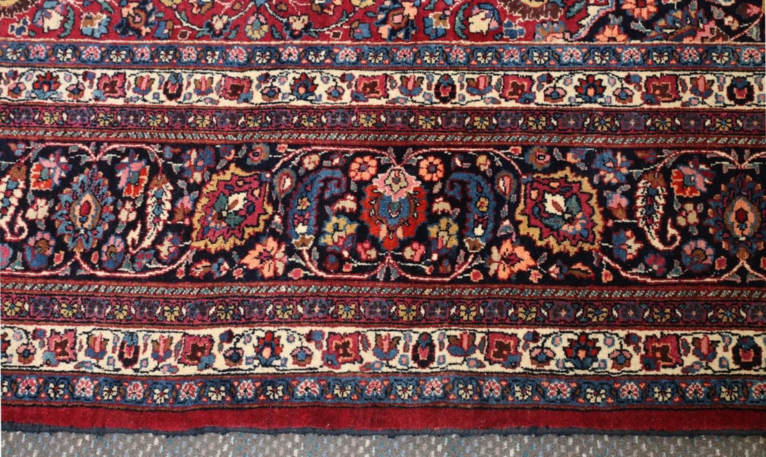 Signed Persian Tabriz Carpet - 8