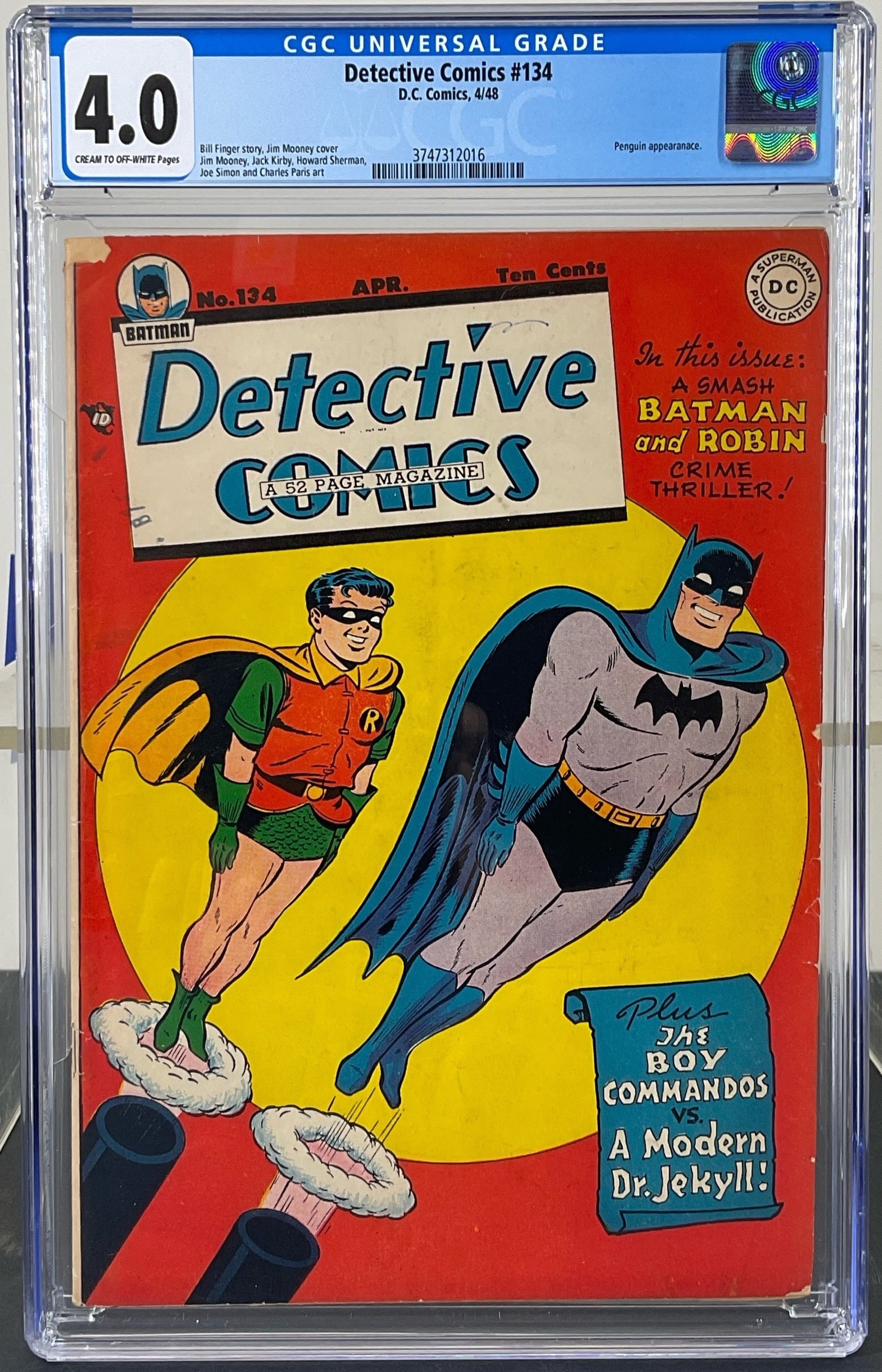 Detective Comics #134 (D.C. Comics, 1948) CGC 4.0 Cream to Off-White Pages (1 of 3)