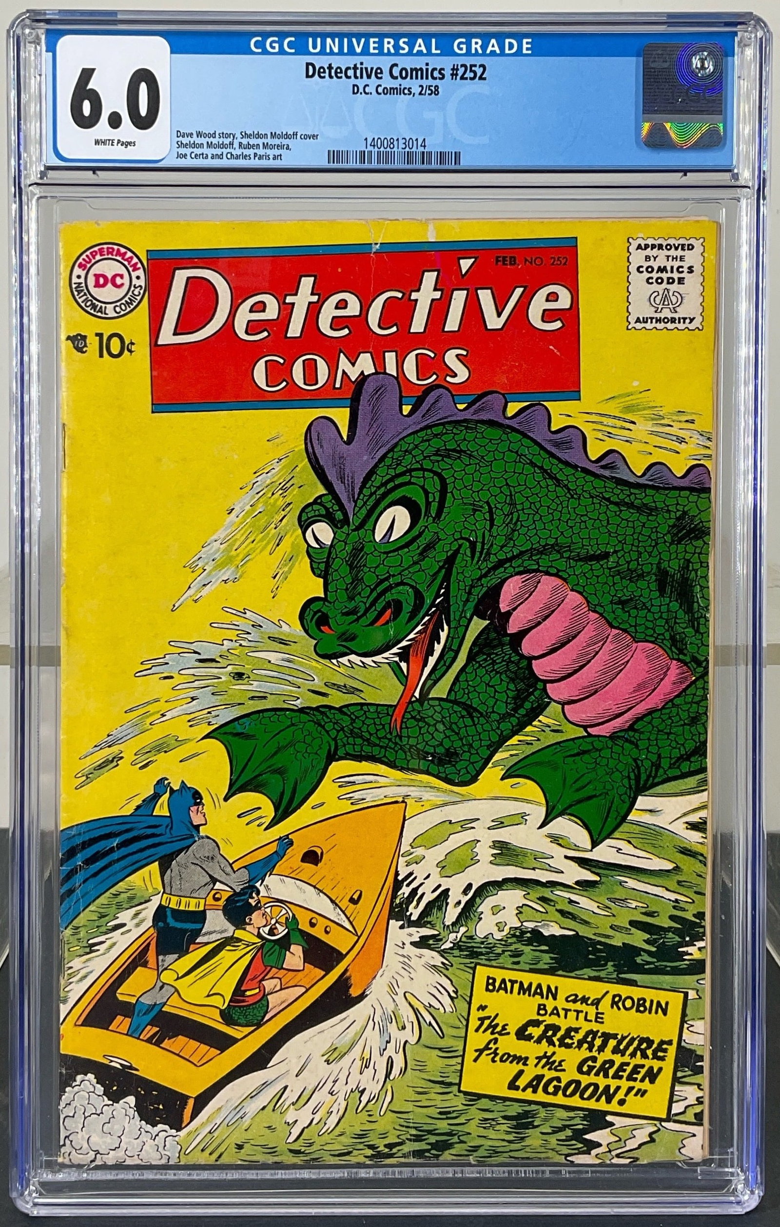 Detective Comics #252 (D.C. Comics, 2/58) CGC 6.0 WHITE Pages (1 of 3)