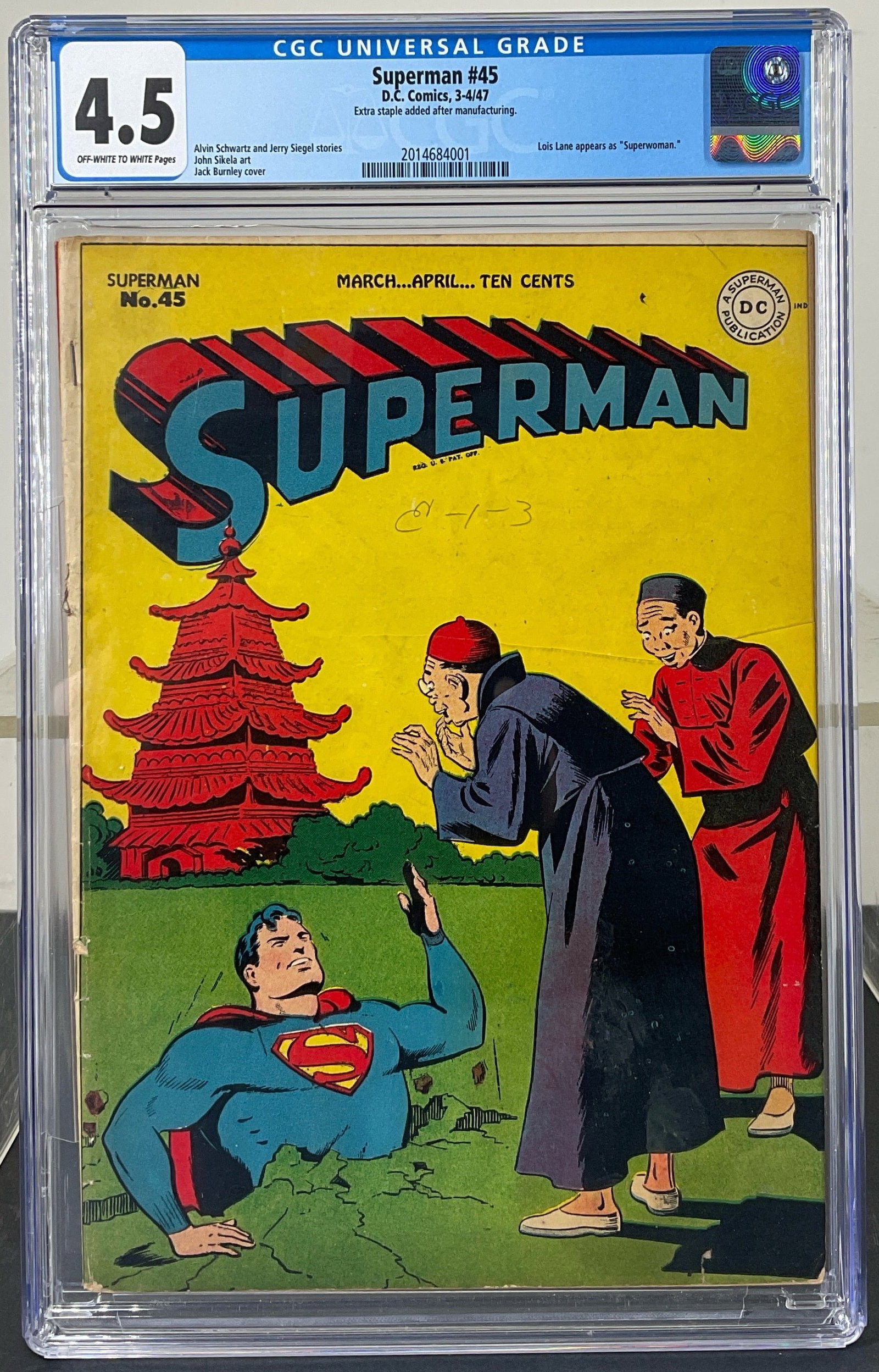 Superman #45 (D.C. Comics, 1947) CGC 4.5 Off-White to White Pages (1 of 3)