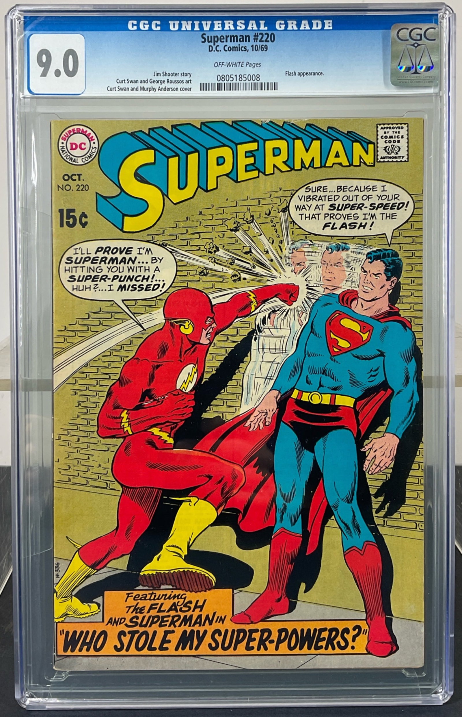 Superman #220 (D.C. Comics, 1969) CGC 9.0 Off-White pages (1 of 3)
