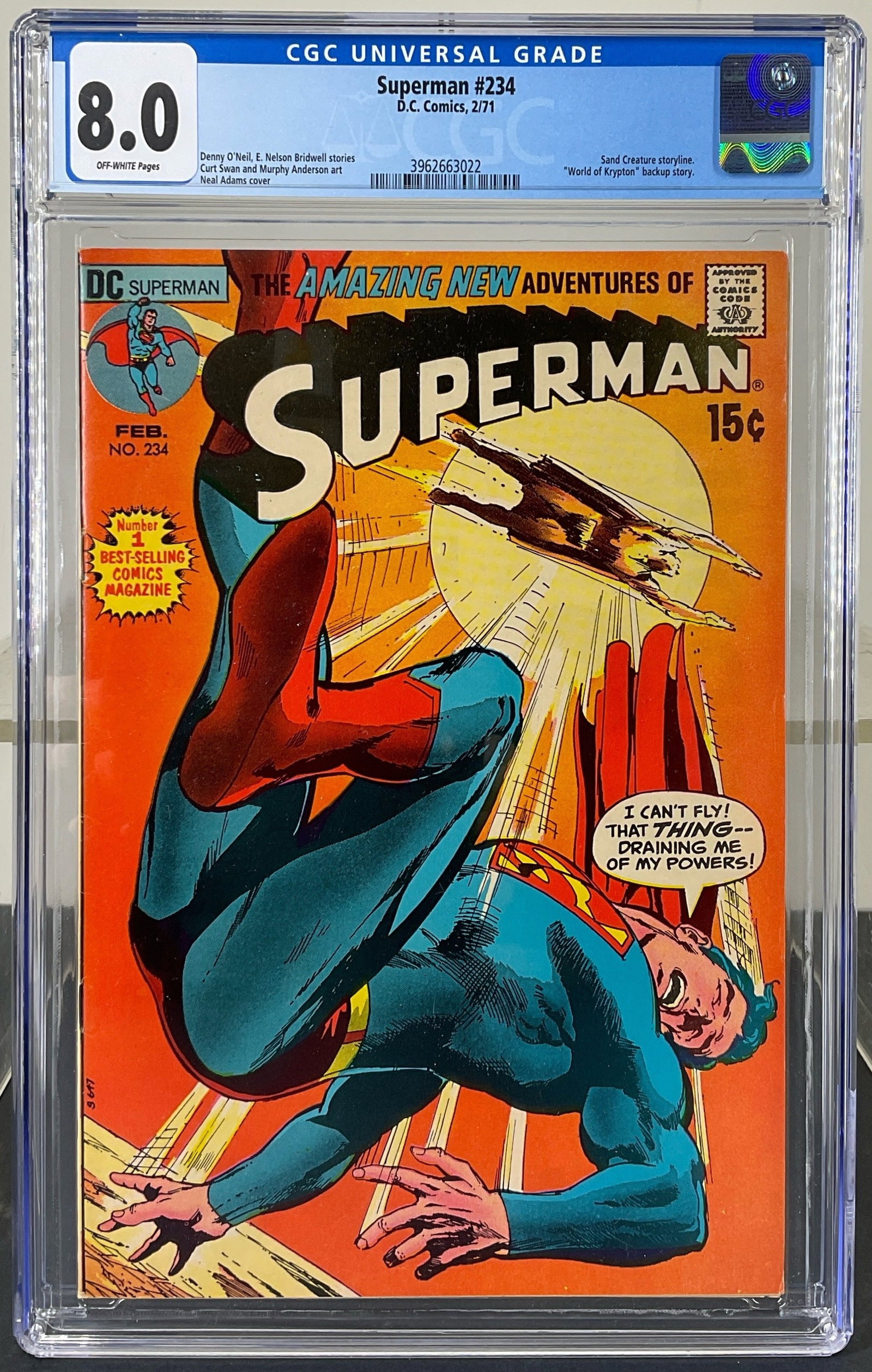 Superman #234 (D.C. Comics, 1971) CGC 8.0 Off-White Pages (1 of 3)