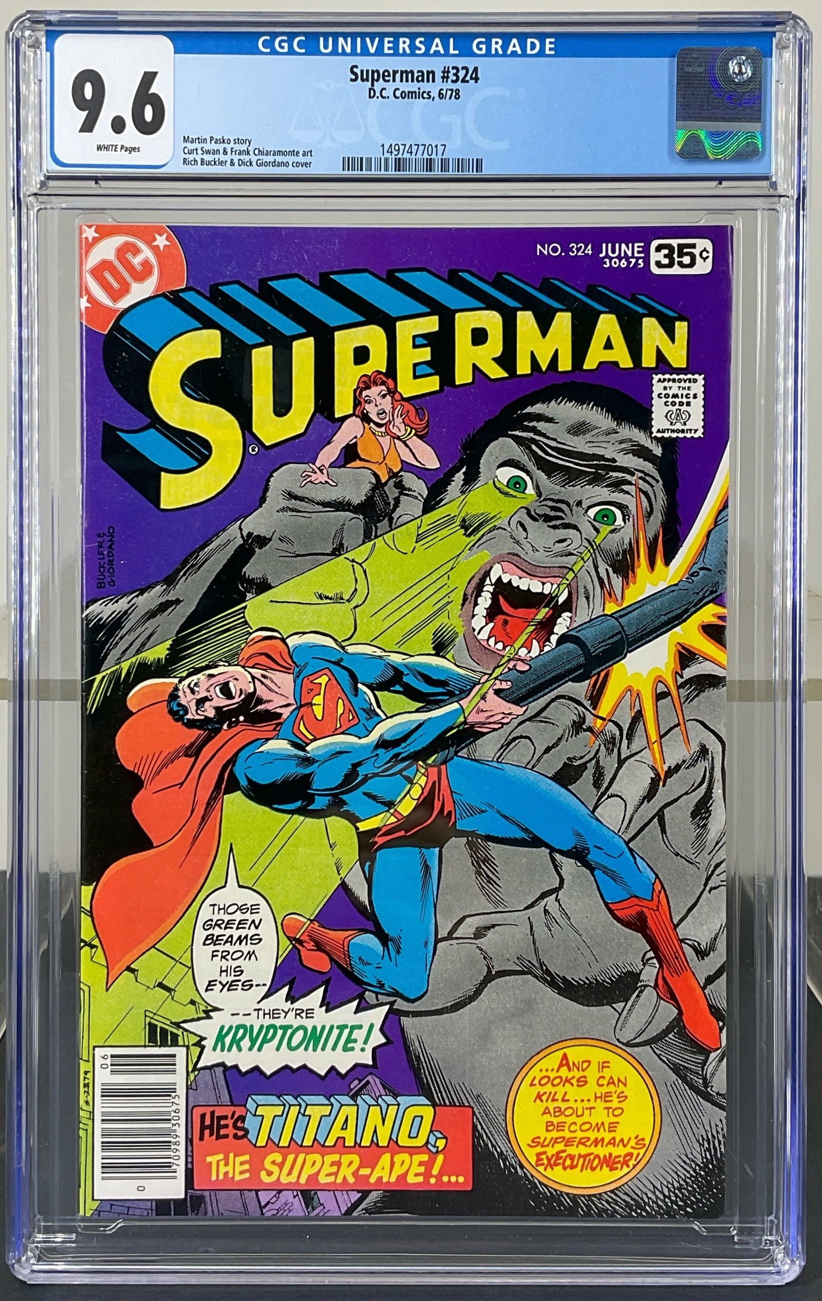 Superman #324 (DC, 1978) CGC 9.6 White pages (1 of 3)