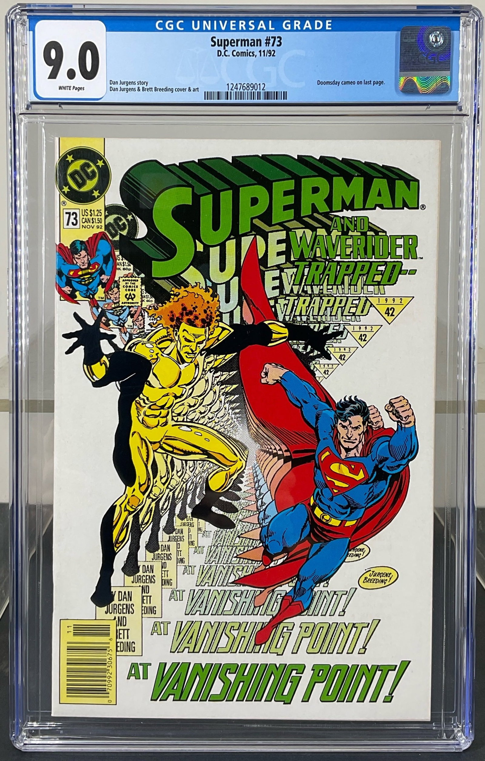Superman #73 (D.C. Comics, 1992) CGC 9.0 WHITE Pages (1 of 3)