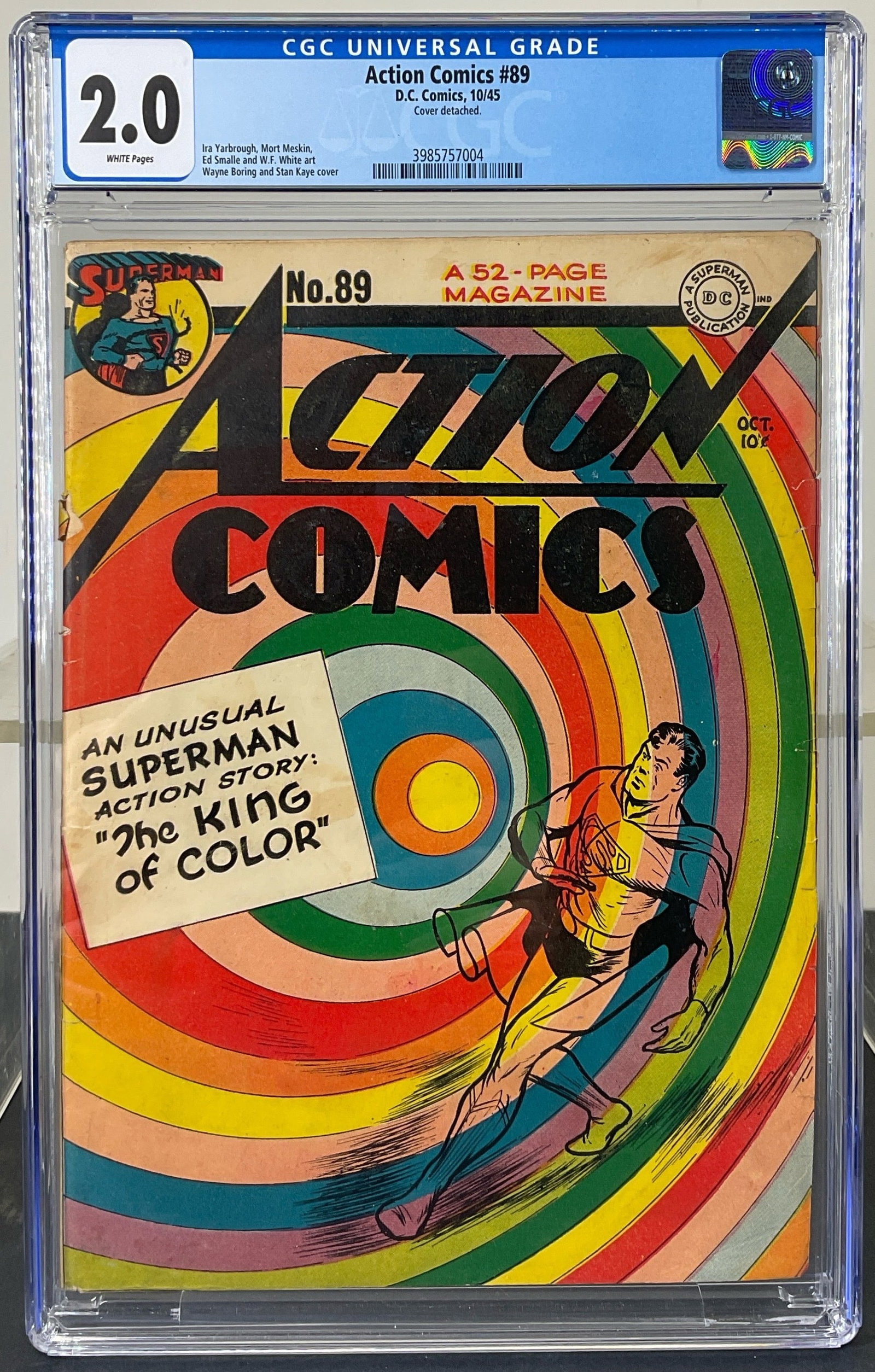 Action Comics #89 (D.C. Comics, 1945) CGC 2.0 WHITE Pages (1 of 3)