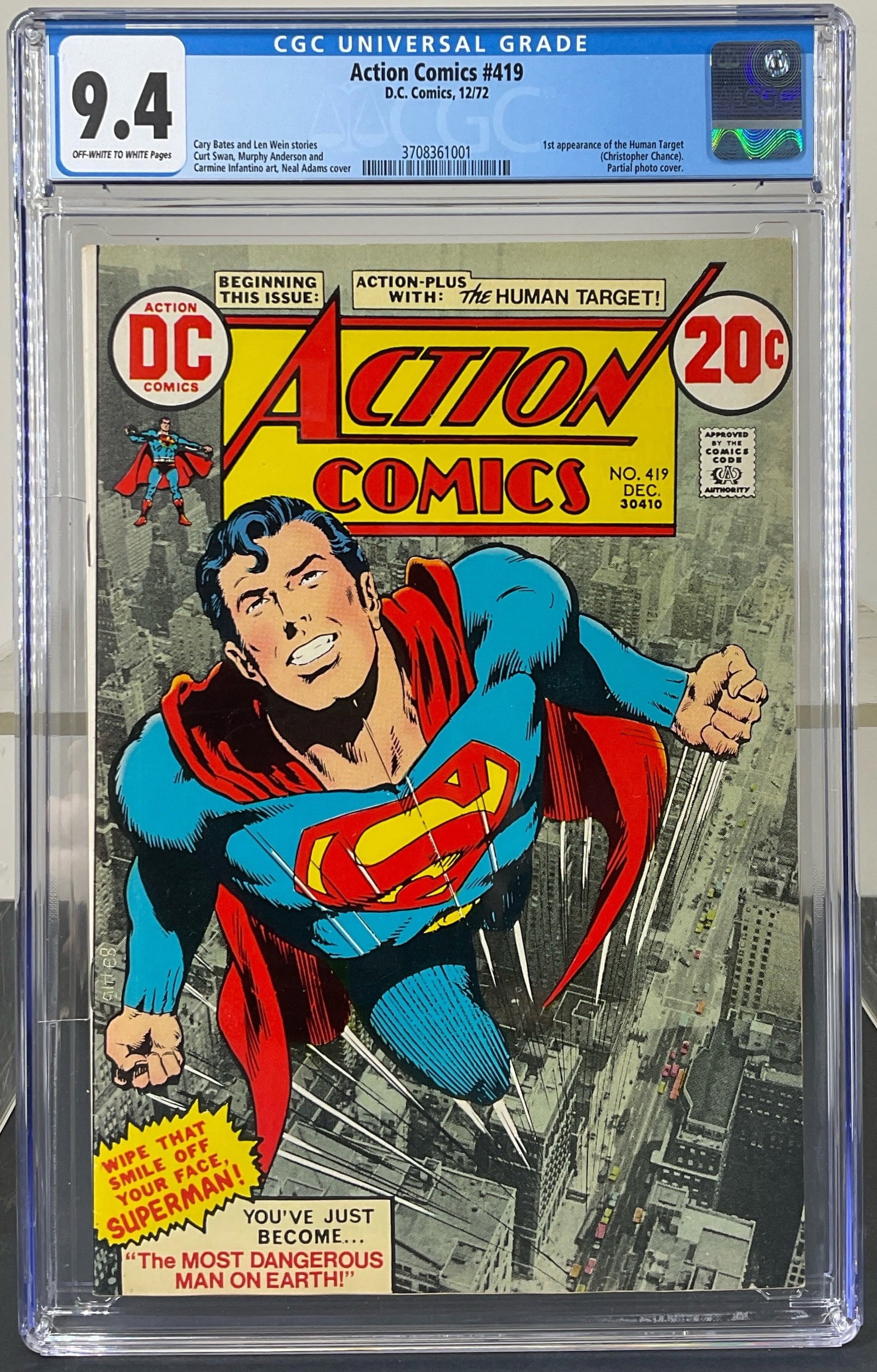 Action Comics #419 (D.C. Comics, 1972) CGC 9.4 Off-White to White Pages (1 of 3)