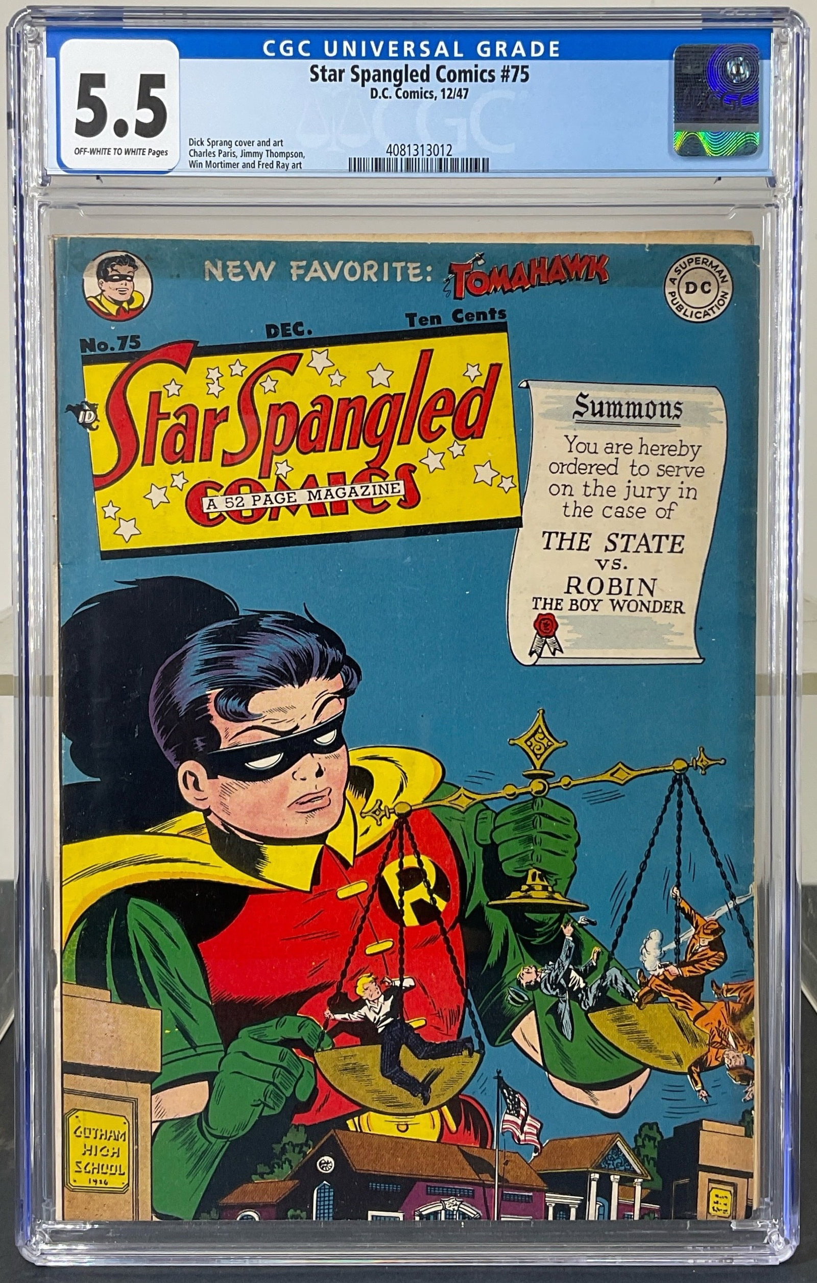 Star Spangled Comics #75 (D.C. Comics, 1947) CGC 5.5 Off-white to white pages (1 of 3)