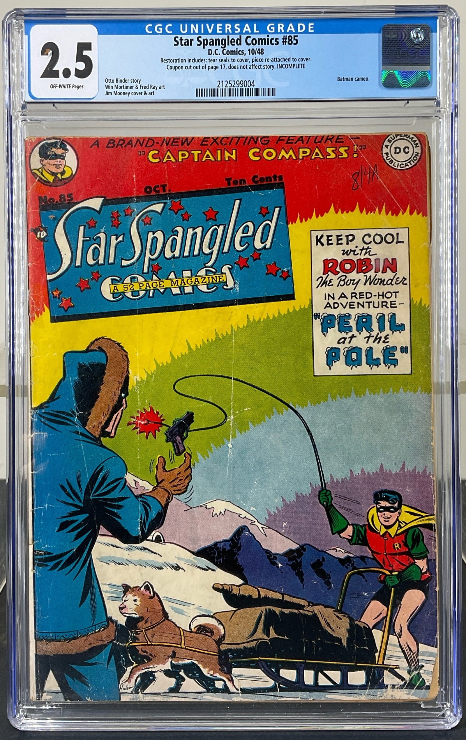 Star Spangled Comics #85 (D.C. Comics, 1948) CGC 2.5 Off-White Pages (1 of 3)