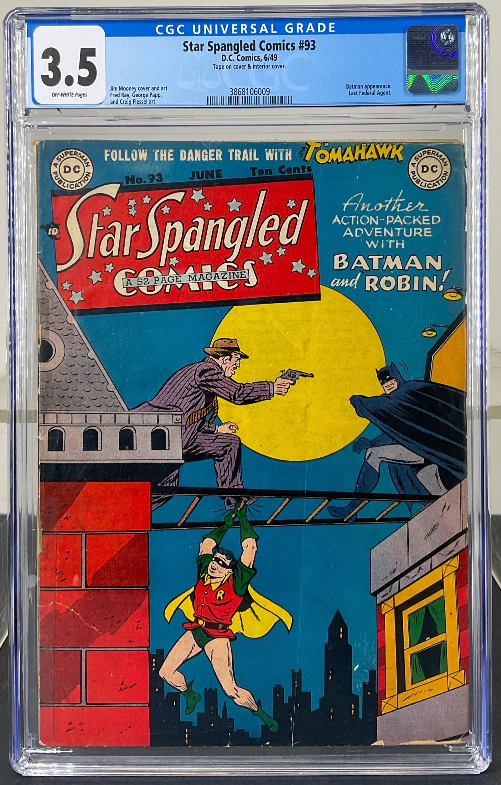 Star Spangled Comics #93 (D.C. Comics, 1949) CGC 3.5 Off-White Pages (1 of 3)