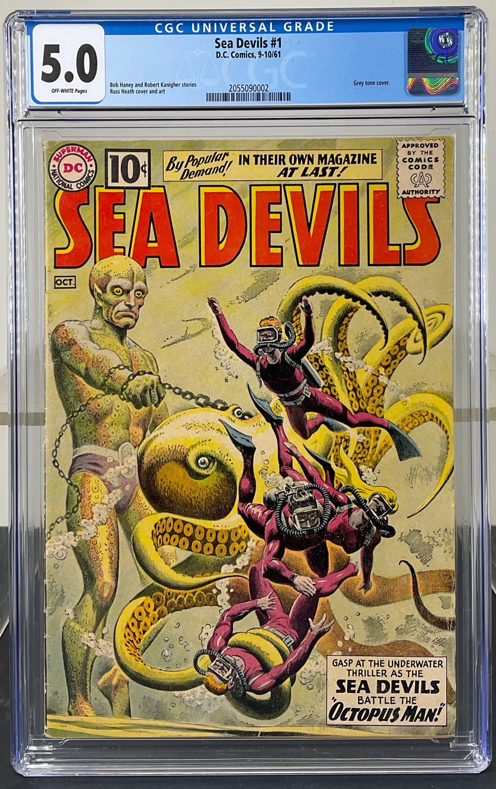 Sea Devils #1 (D.C. Comics, 1961) CGC 5.0 OFF-WHITE Pages (1 of 3)
