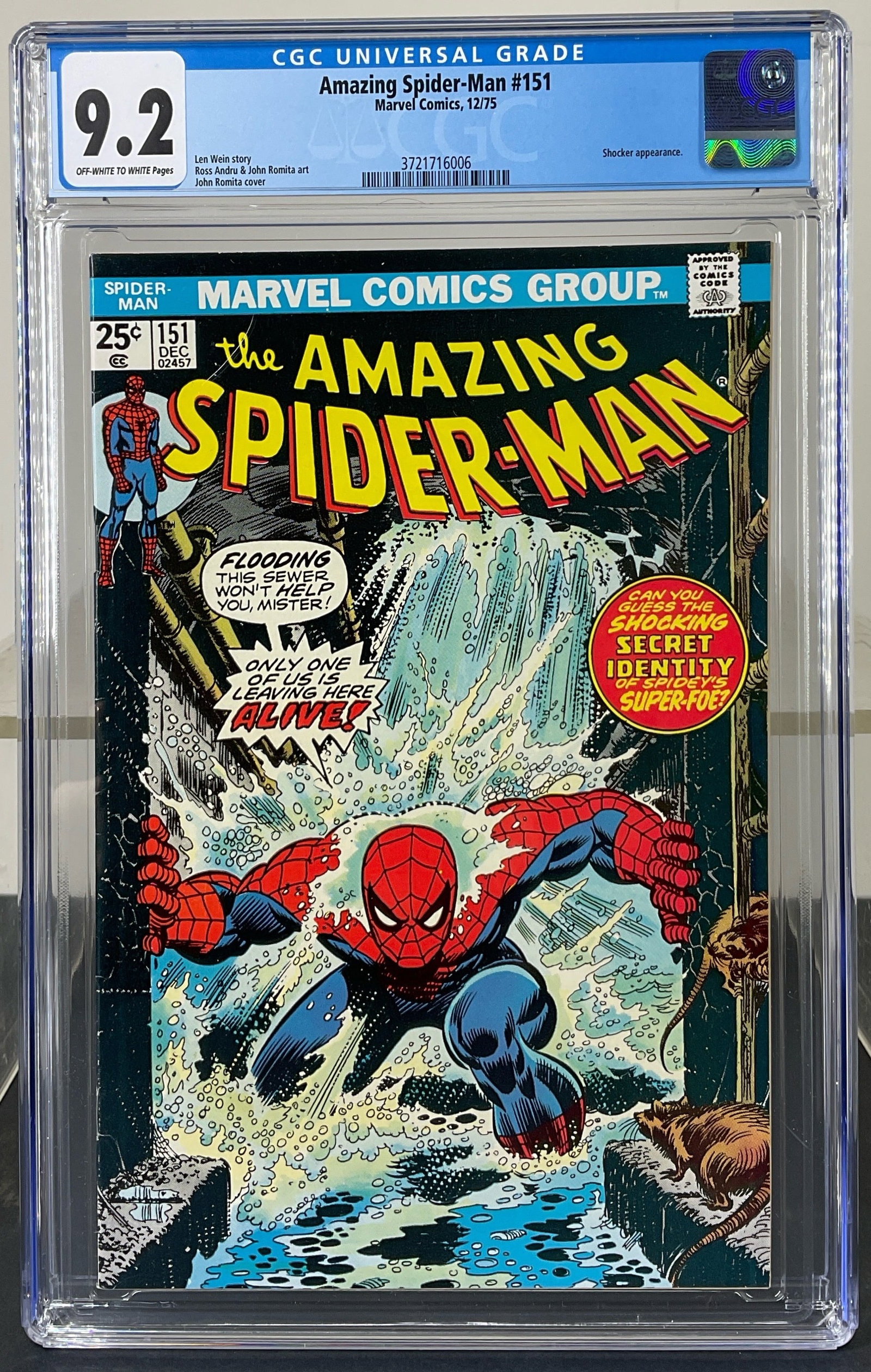 Amazing Spider-Man #151 (Marvel Comics, 1975) CGC 9.2 Off-white to white pages (1 of 3)