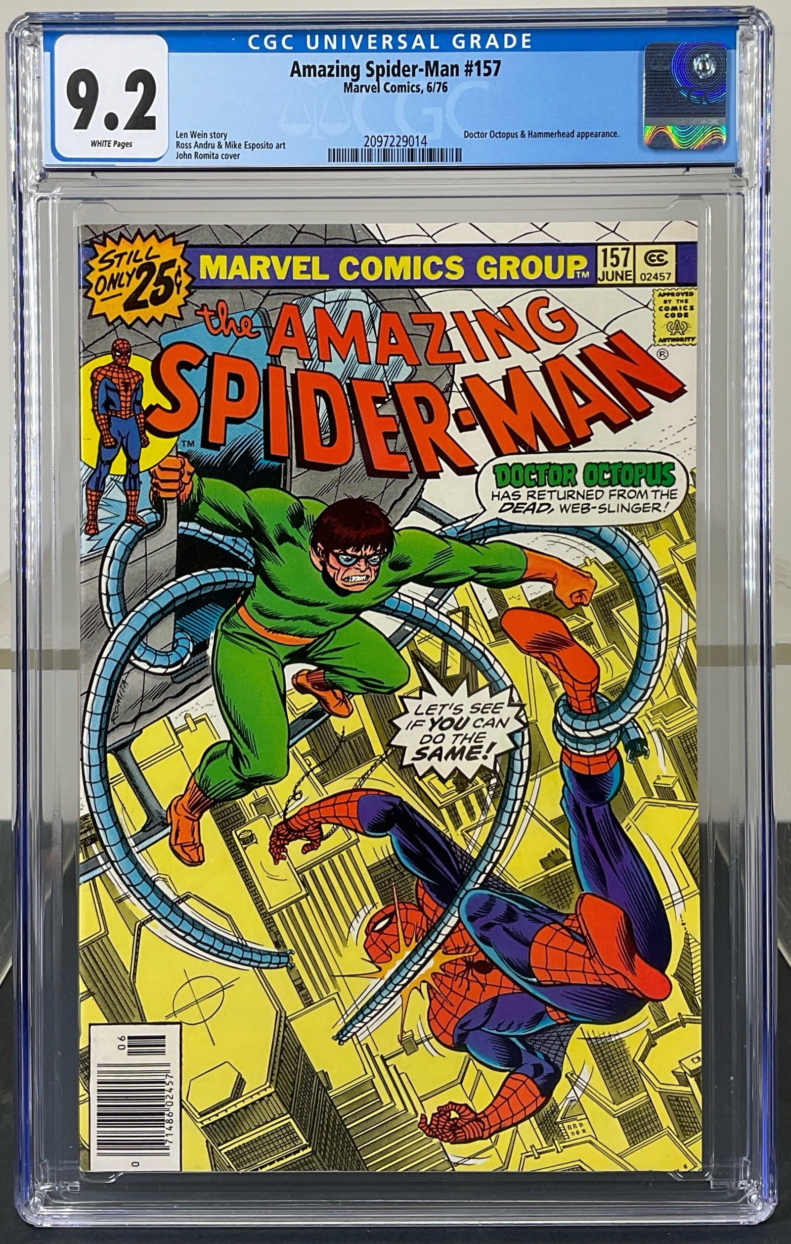 Amazing Spider-Man #157 (Marvel Comics, 1976) CGC 9.2 White pages (1 of 3)