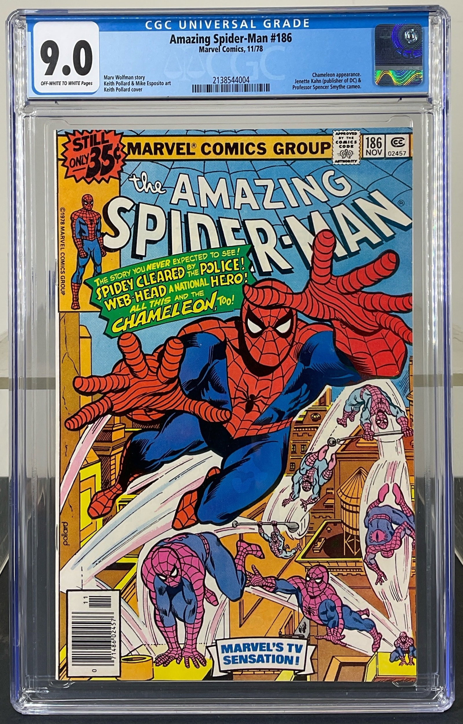 Amazing Spider-Man #186 (Marvel Comics, 1978) CGC 9.0 Off-White to White Pages (1 of 3)