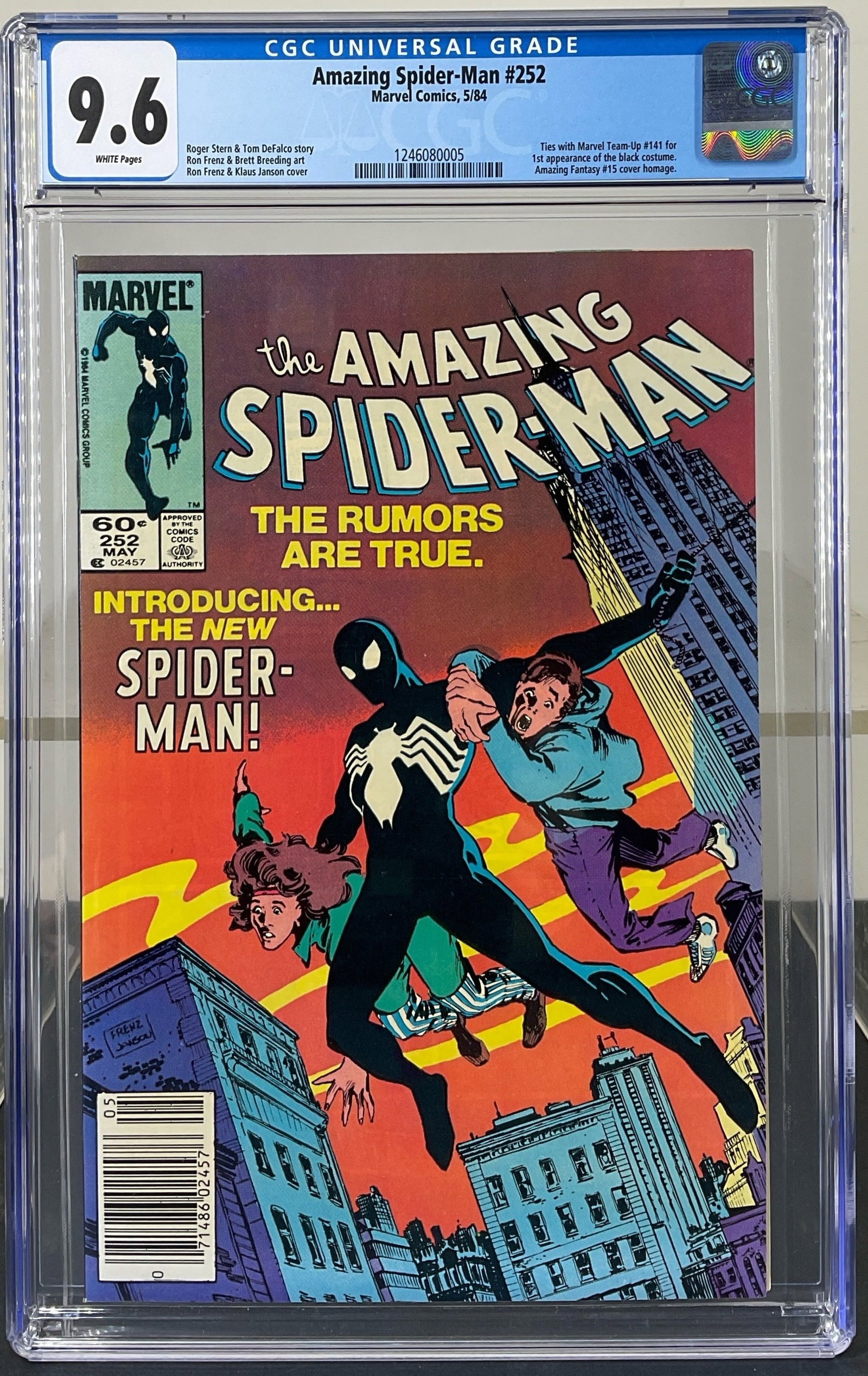 Amazing Spider-Man #252 (Marvel Comics, 1984) CGC 9.6 White pages (1 of 3)