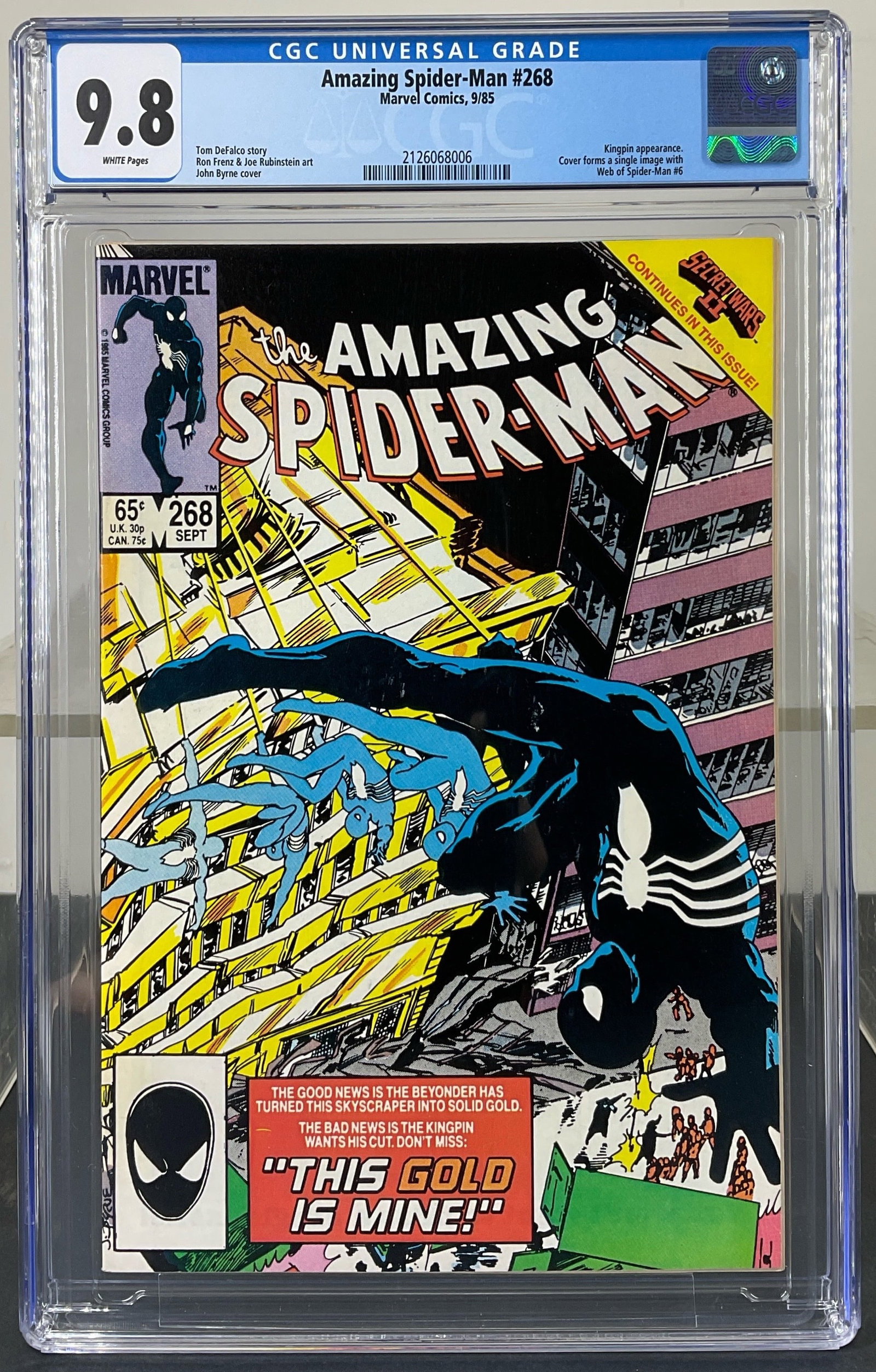 Amazing Spider-Man #268 (Marvel, 1985) CGC 9.8 White pages (1 of 3)