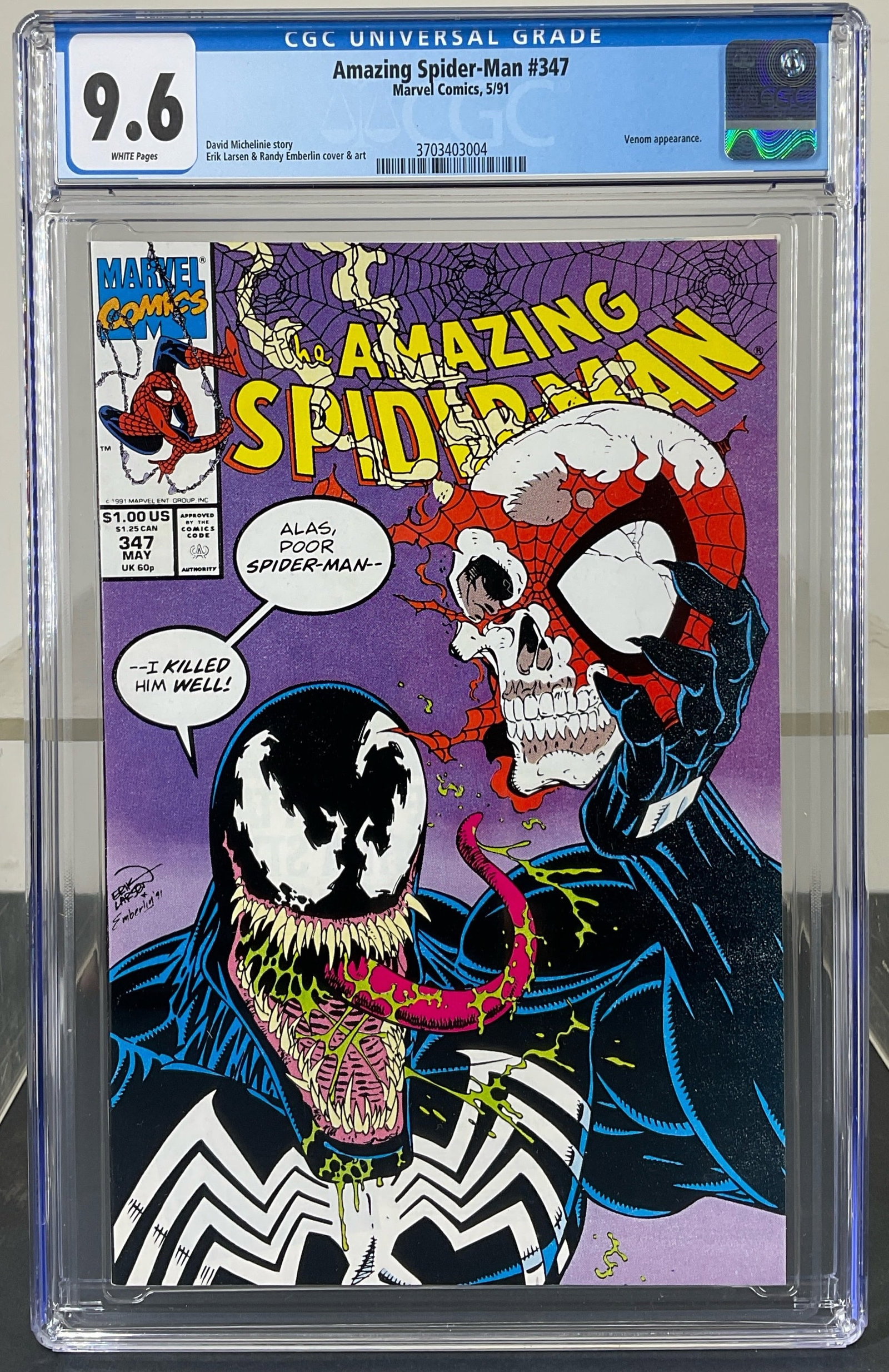 Amazing Spider-Man #347 (Marvel Comics, 1991) CGC 9.6 White pages (1 of 3)