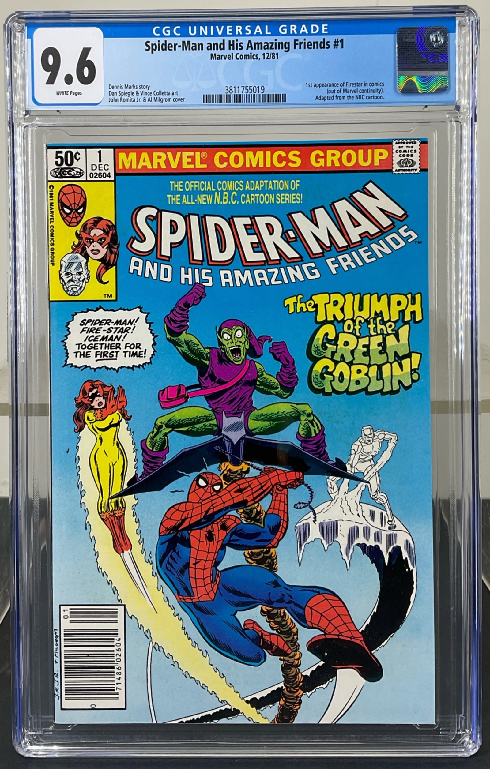 Spider-Man and His Amazing Friends #1 (Marvel Comics, 1981) CGC 9.6 White Pages (1 of 3)