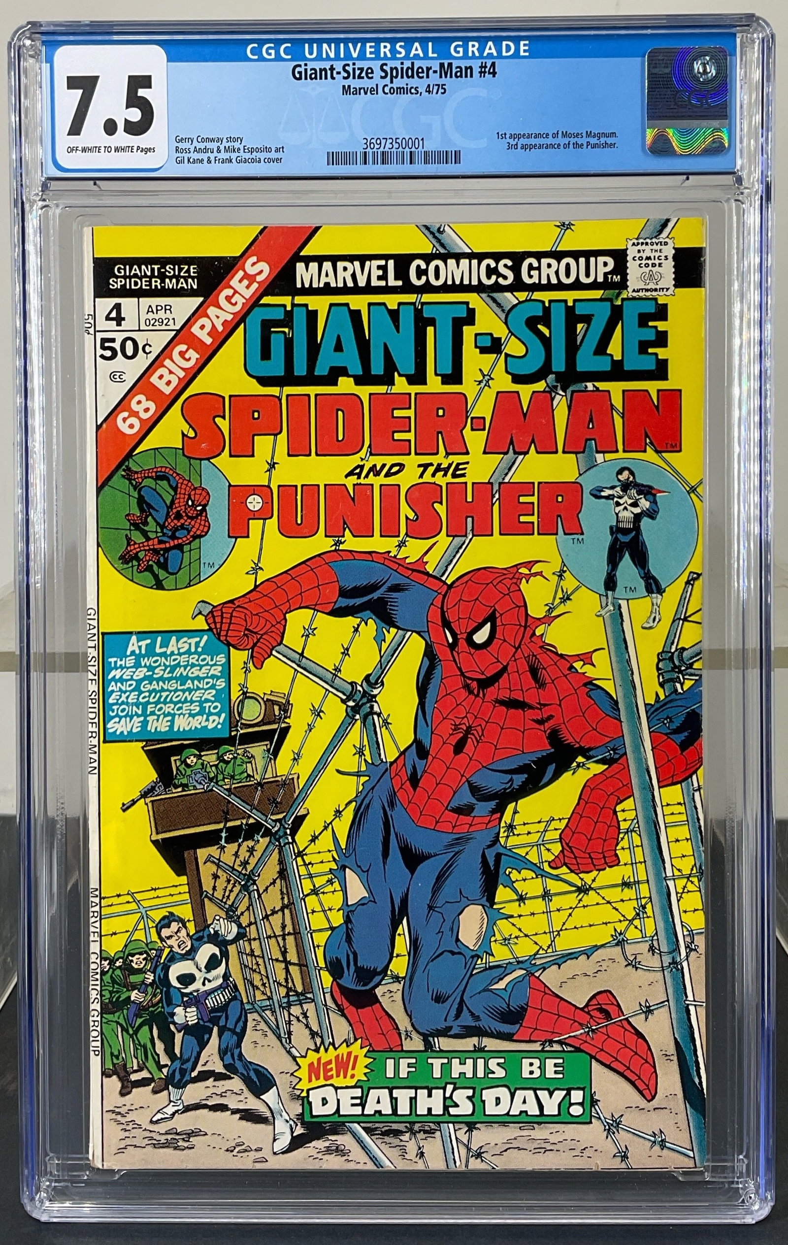 Giant-Size Spider-Man #4 (Marvel Comics, 1975) CGC 7.5 Off-white to white pages (1 of 3)