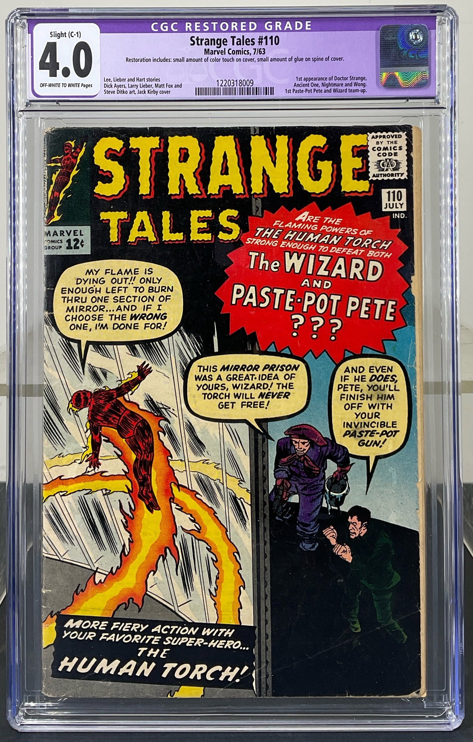 Strange Tales #110 (Marvel Comics, 1963) CGC 4.0 Restored Off-white to white pages (1 of 3)