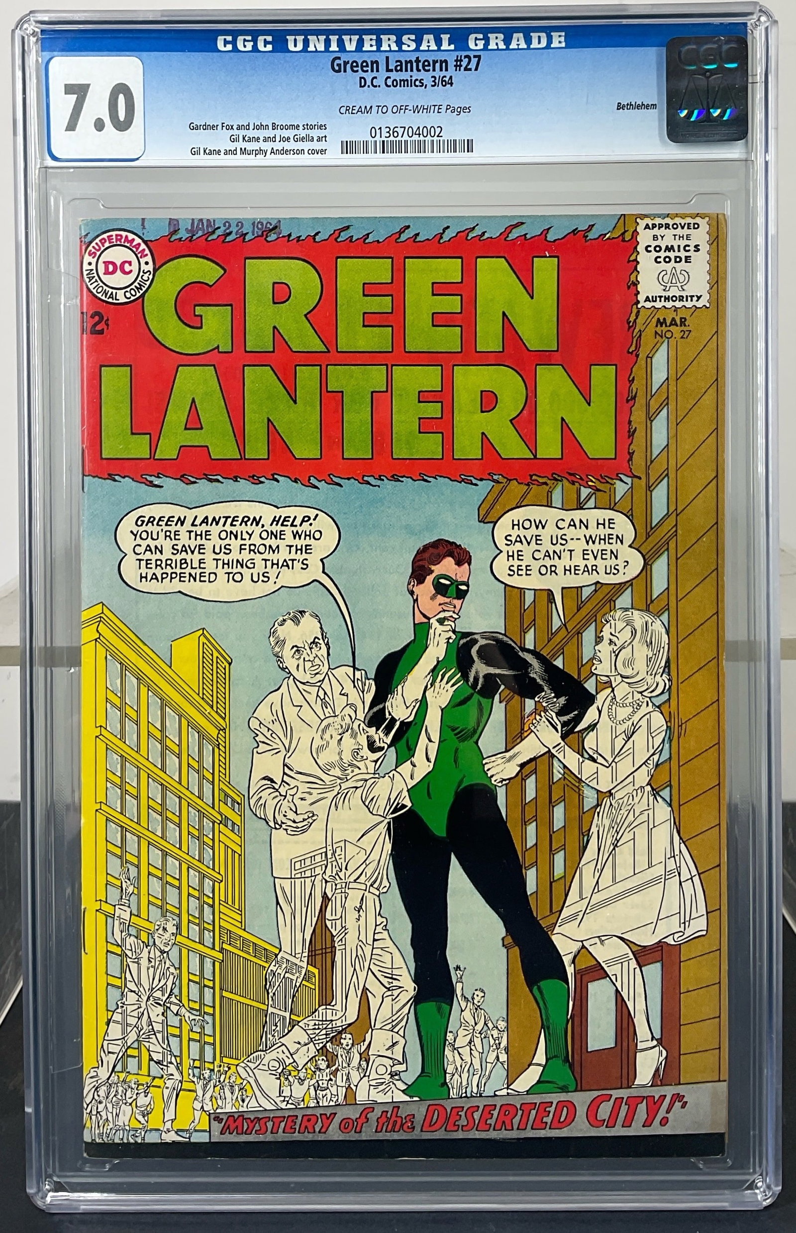 Green Lantern #27 (D.C. Comics, 1964) CGC 7.0 Cream to Off-White Pages (1 of 3)