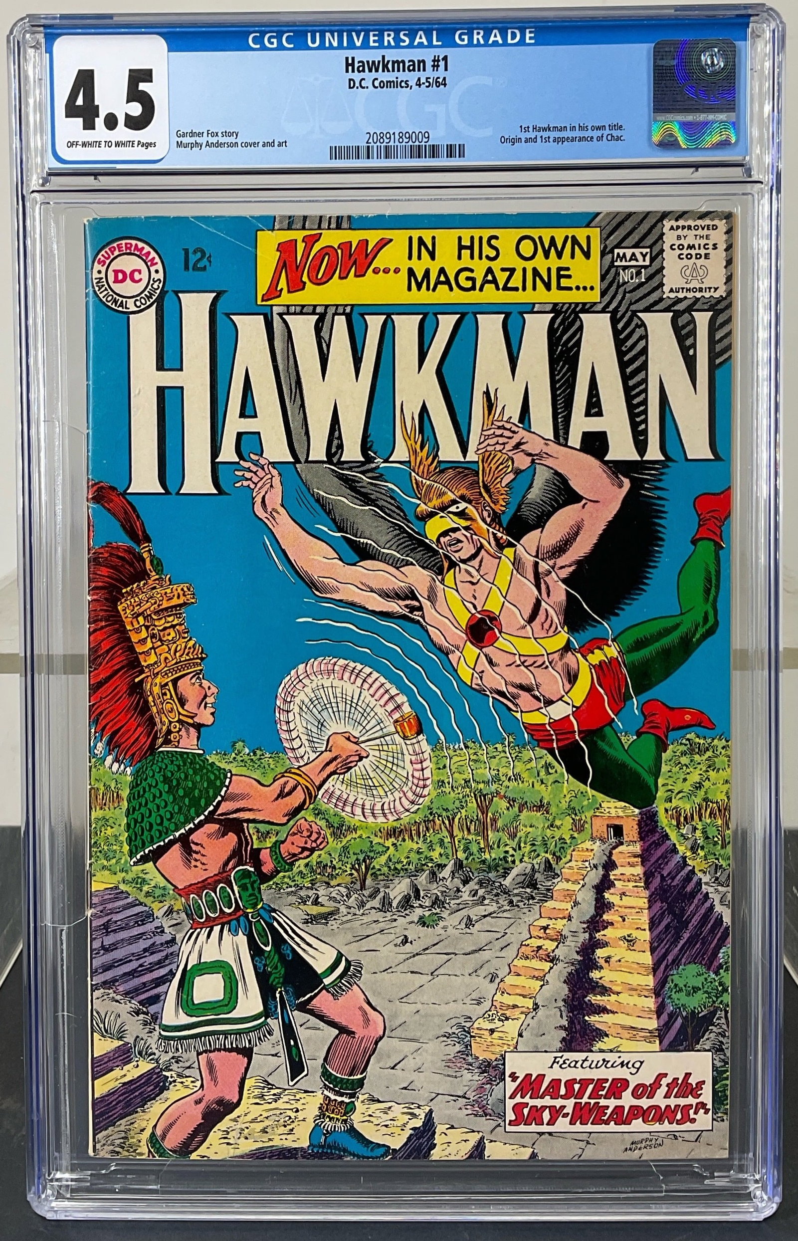 Hawkman #1 (D.C. Comics, 1964) CGC 4.5 Off-white to white pages (1 of 3)