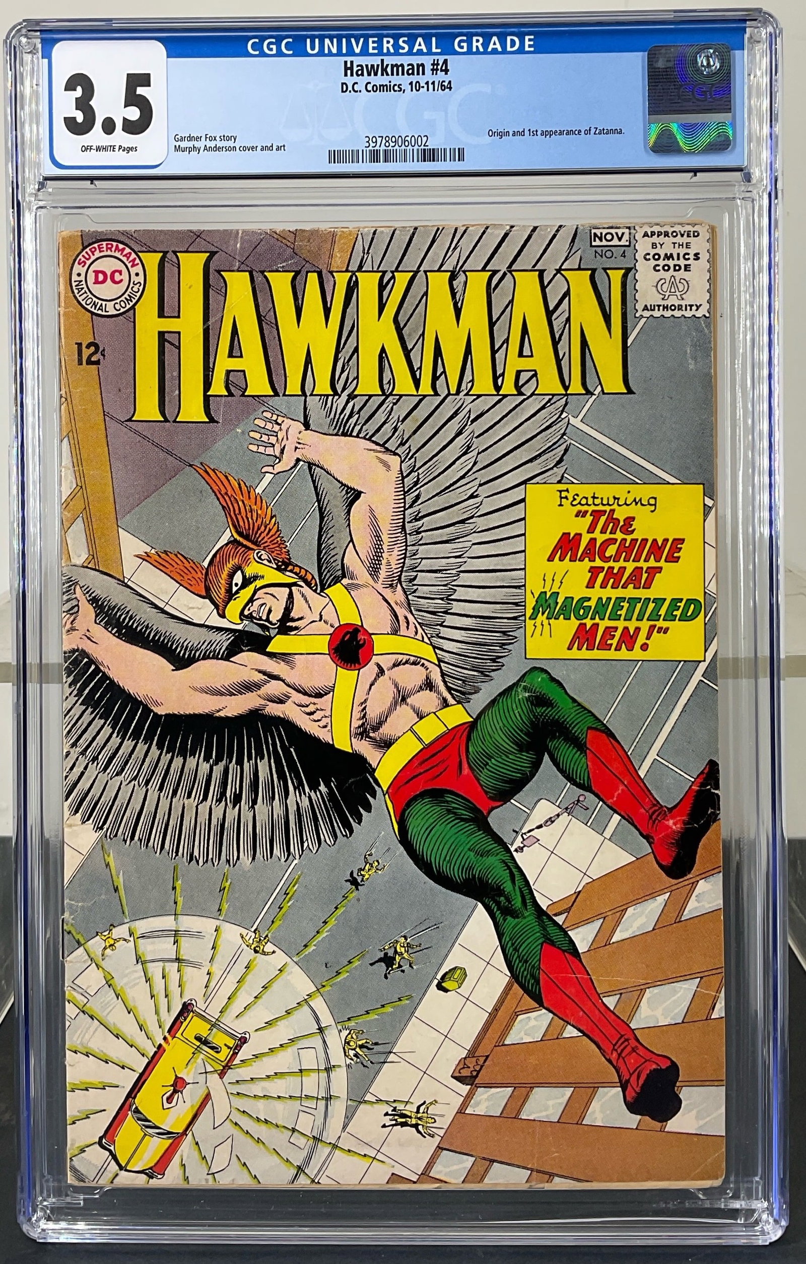 Hawkman #4 (D.C. Comics, 1964) CGC 3.5 OFF-WHITE Pages (1 of 3)