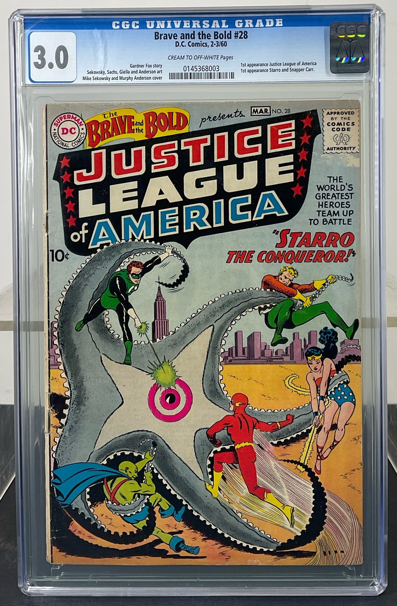 Brave and the Bold #28 (D.C. Comics, 1960) CGC 3.0 Cream to Off-White Pages (1 of 3)