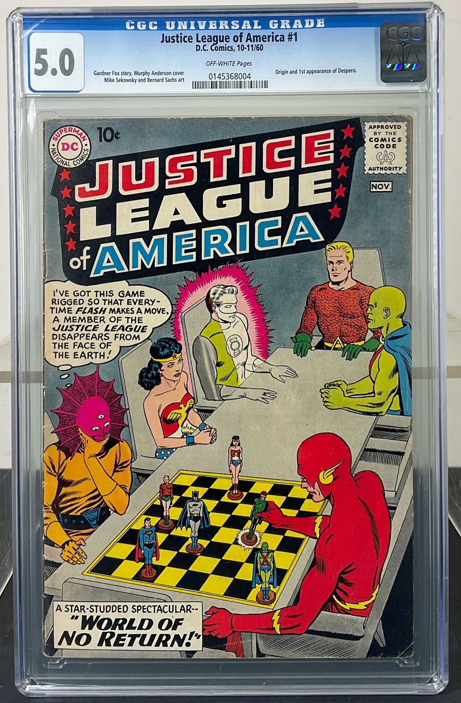 Justice League of America #1 (D.C. Comics, 1960) CGC 5.0 Off-White Pages (1 of 3)