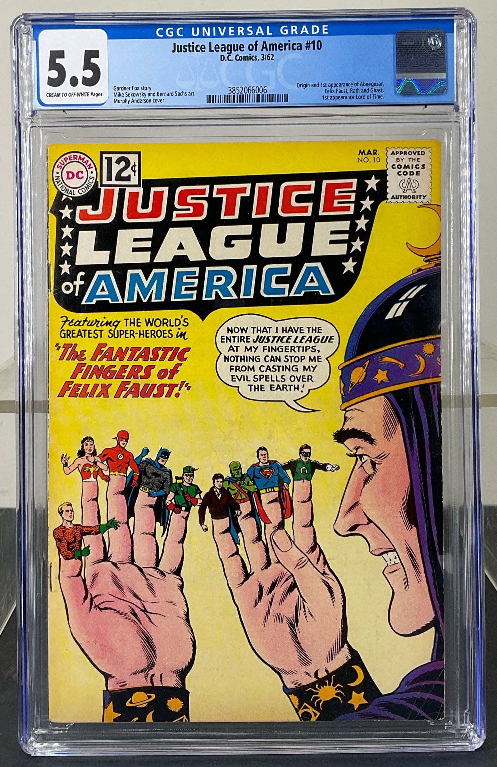 Justice League of America #10 (D.C. Comics, 1962) CGC 5.5 CREAM TO OFF-WHITE Pages (1 of 3)