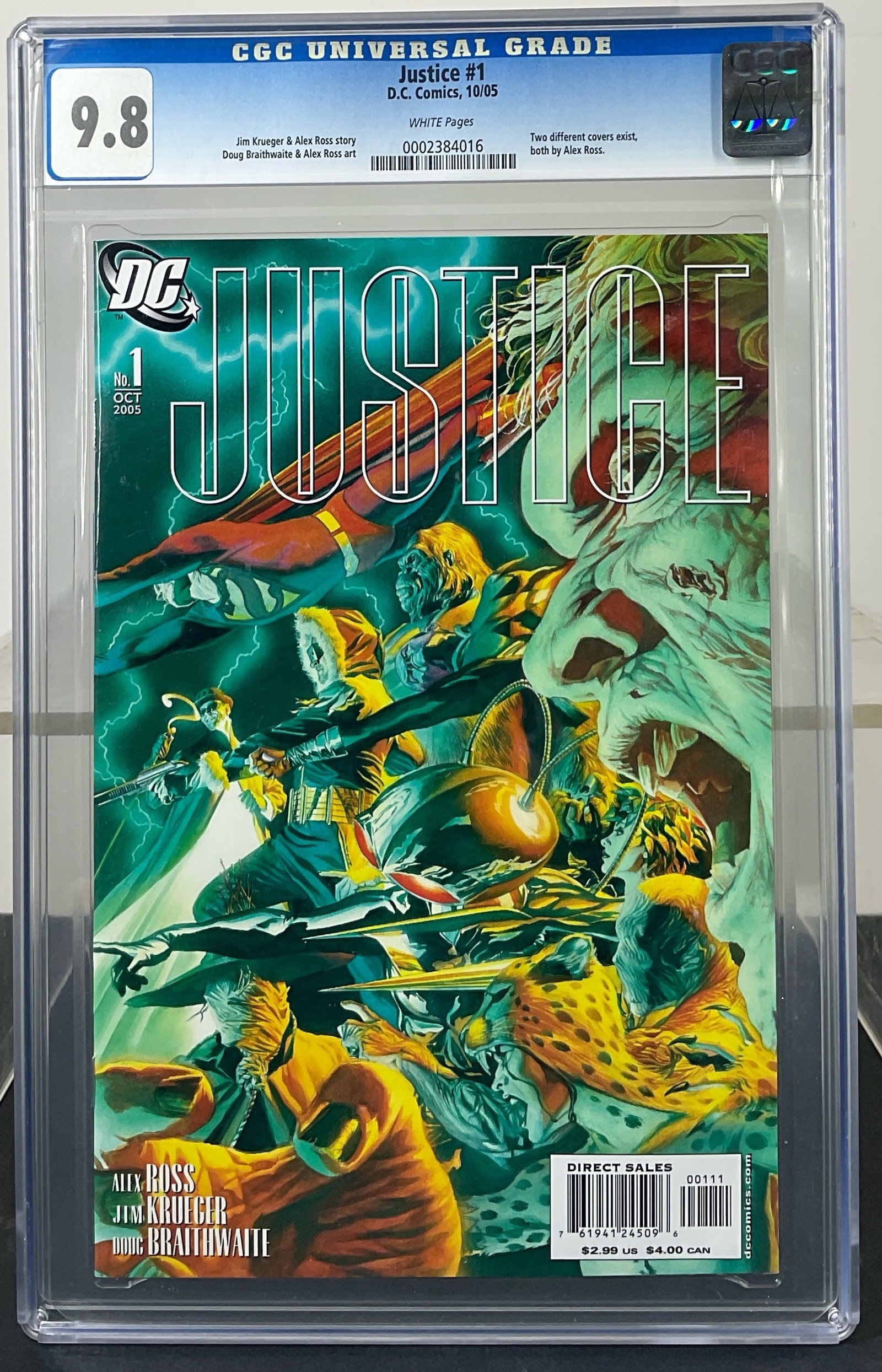 Justice #1 (D.C. Comics, 2005) CGC 9.8 WHITE Pages (1 of 3)