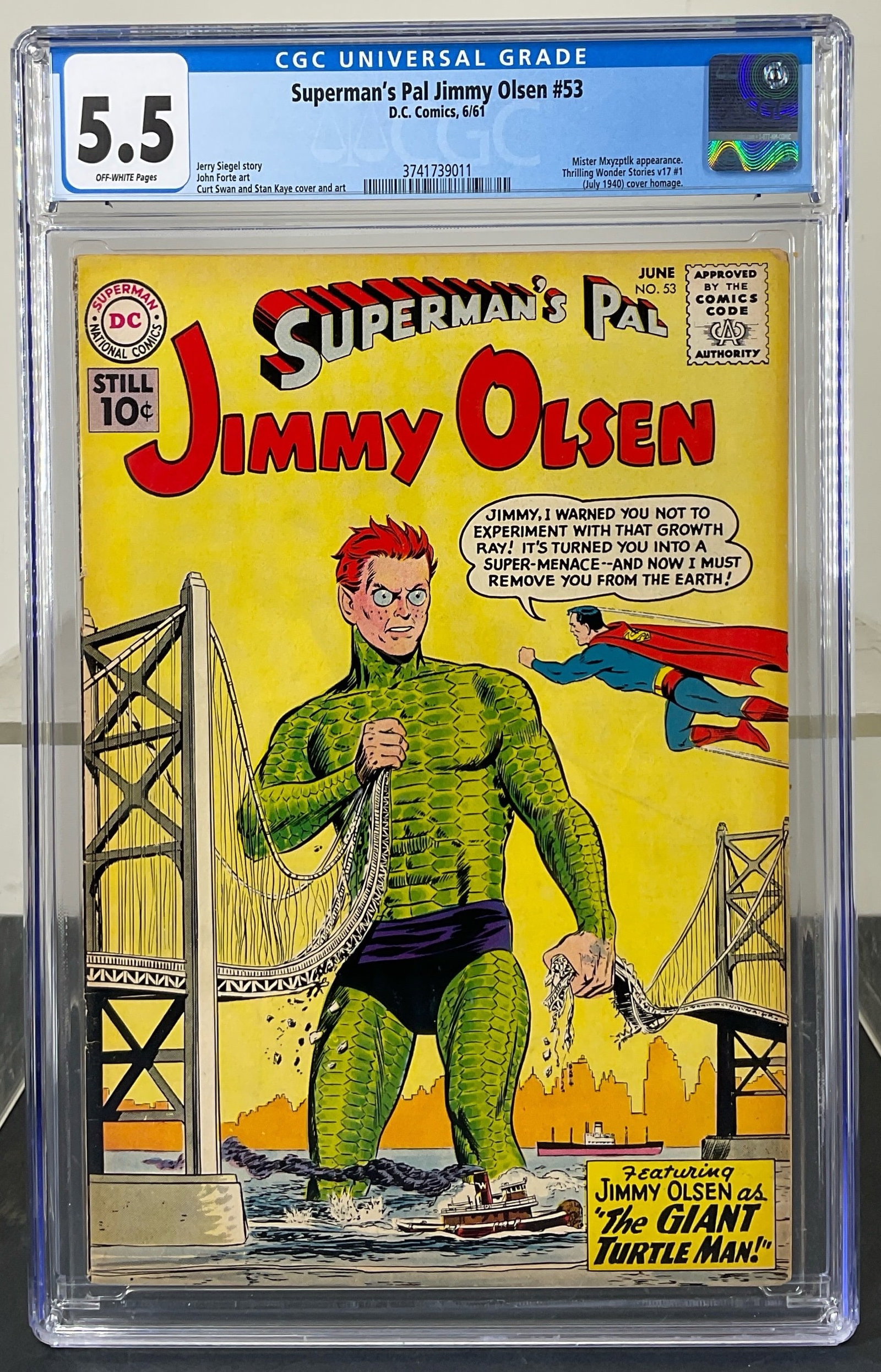 Superman's Pal Jimmy Olsen #53 (D.C. Comics, 1961) CGC 5.5 Off-White pages (1 of 3)