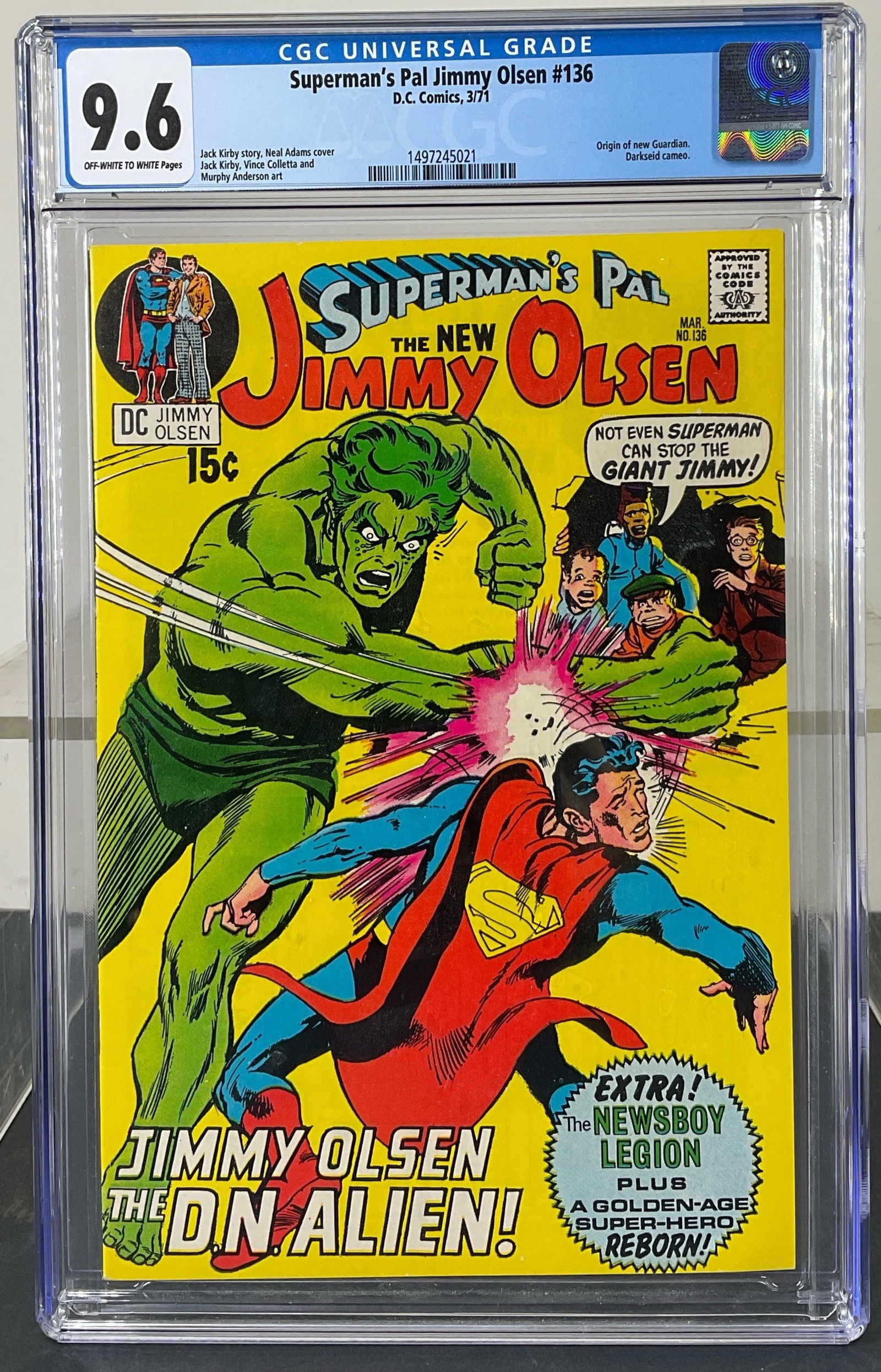 Superman's Pal Jimmy Olsen #136 (D.C. Comics, 1971) CGC 9.6 Off-white to white pages (1 of 3)