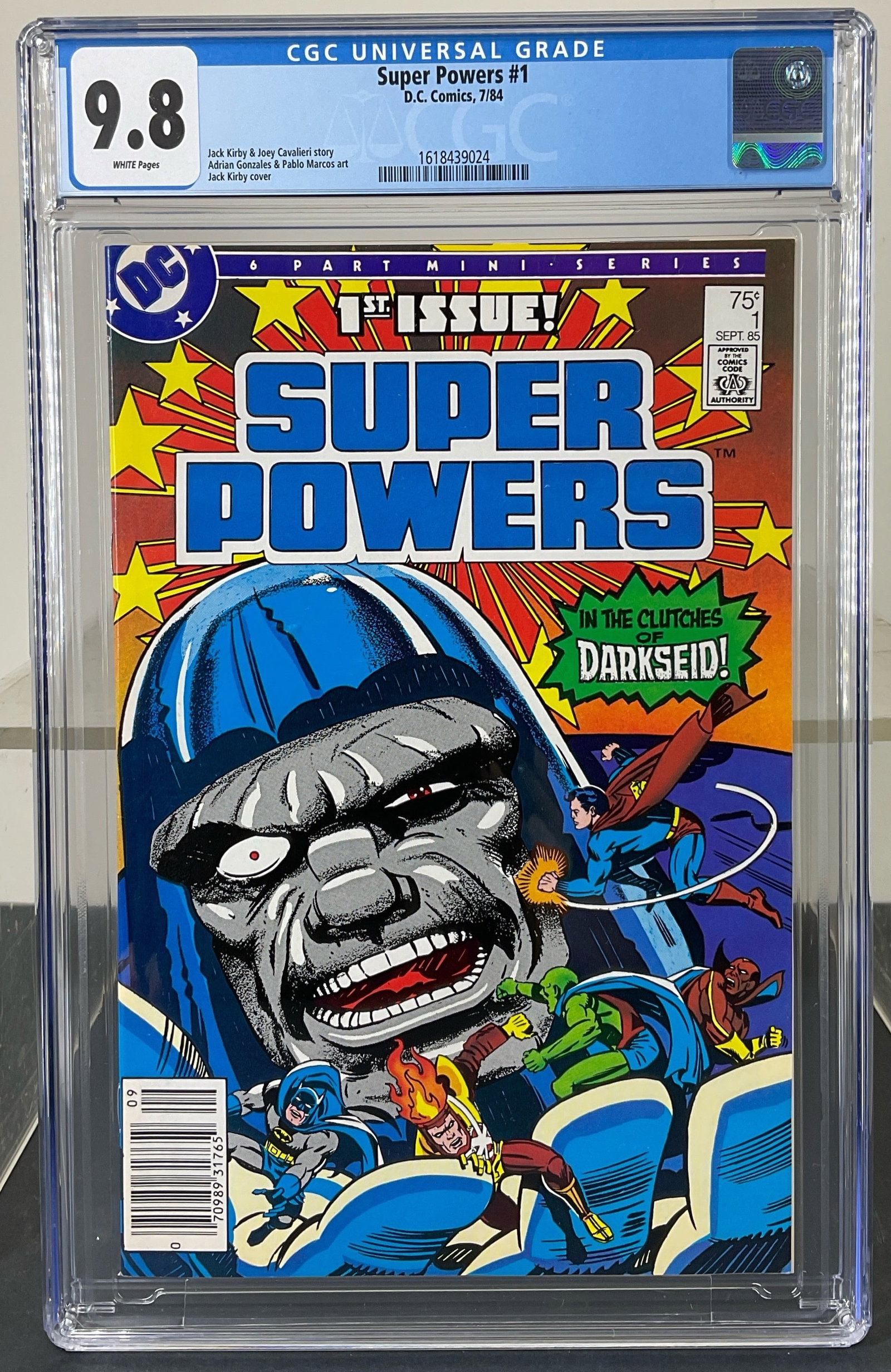 Super Powers #1 (D.C. Comics, 1984) CGC 9.8 White Pages (1 of 3)