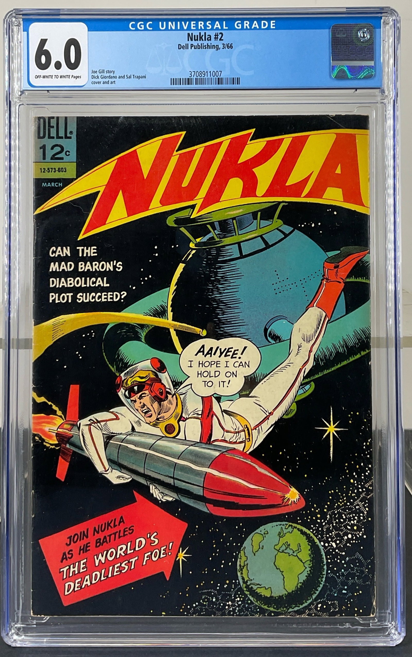 Nukla #2 (Dell Publishing, 1966) CGC 6.0 Off-white to white pages (1 of 3)