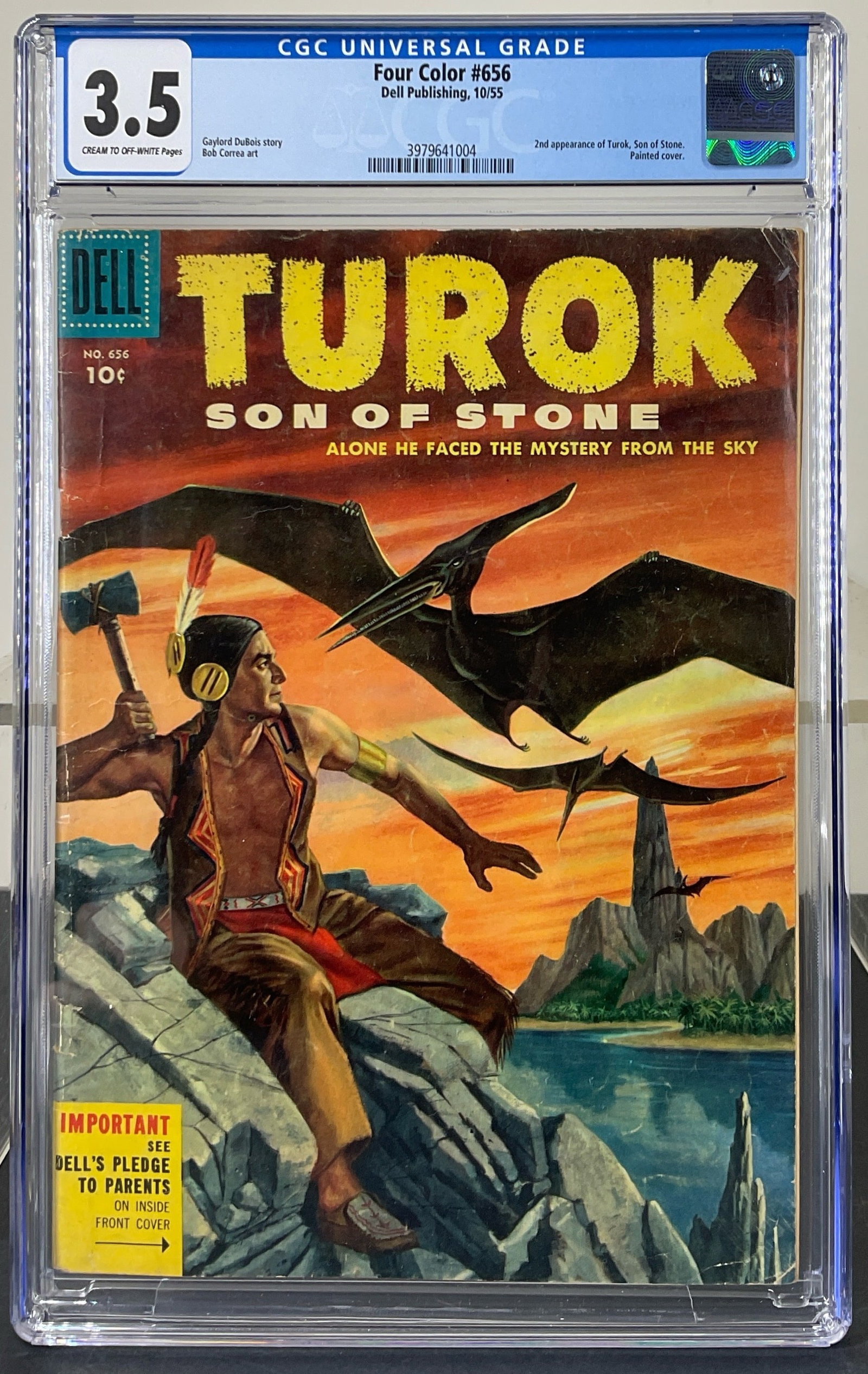 Four Color #656 (Dell Publishing, 1955) CGC 3.5 Cream to off-white pages (1 of 3)