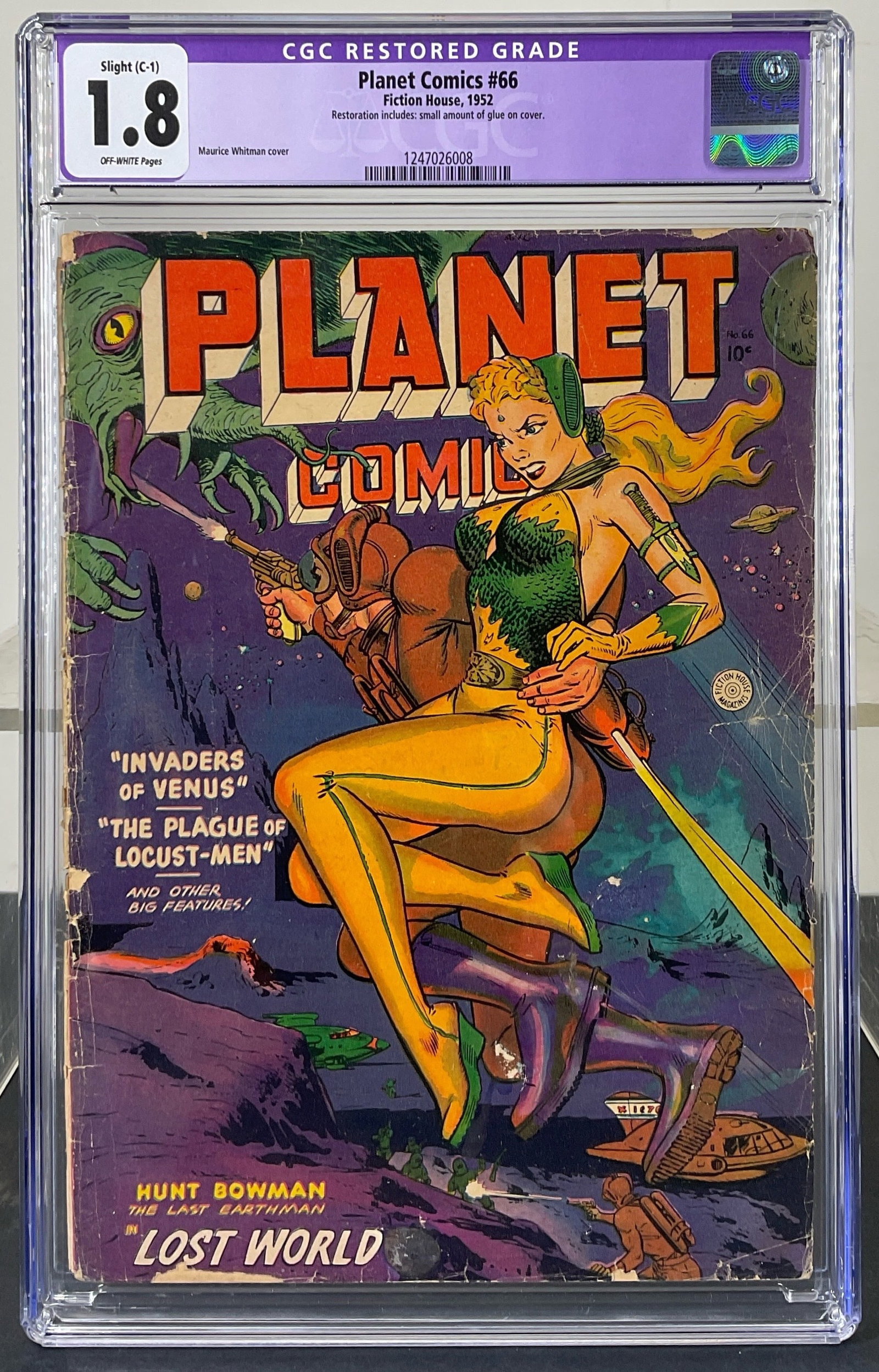 Planet Comics #66 (Fiction House, 1952) CGC 1.8 OFF-WHITE Pages (1 of 3)