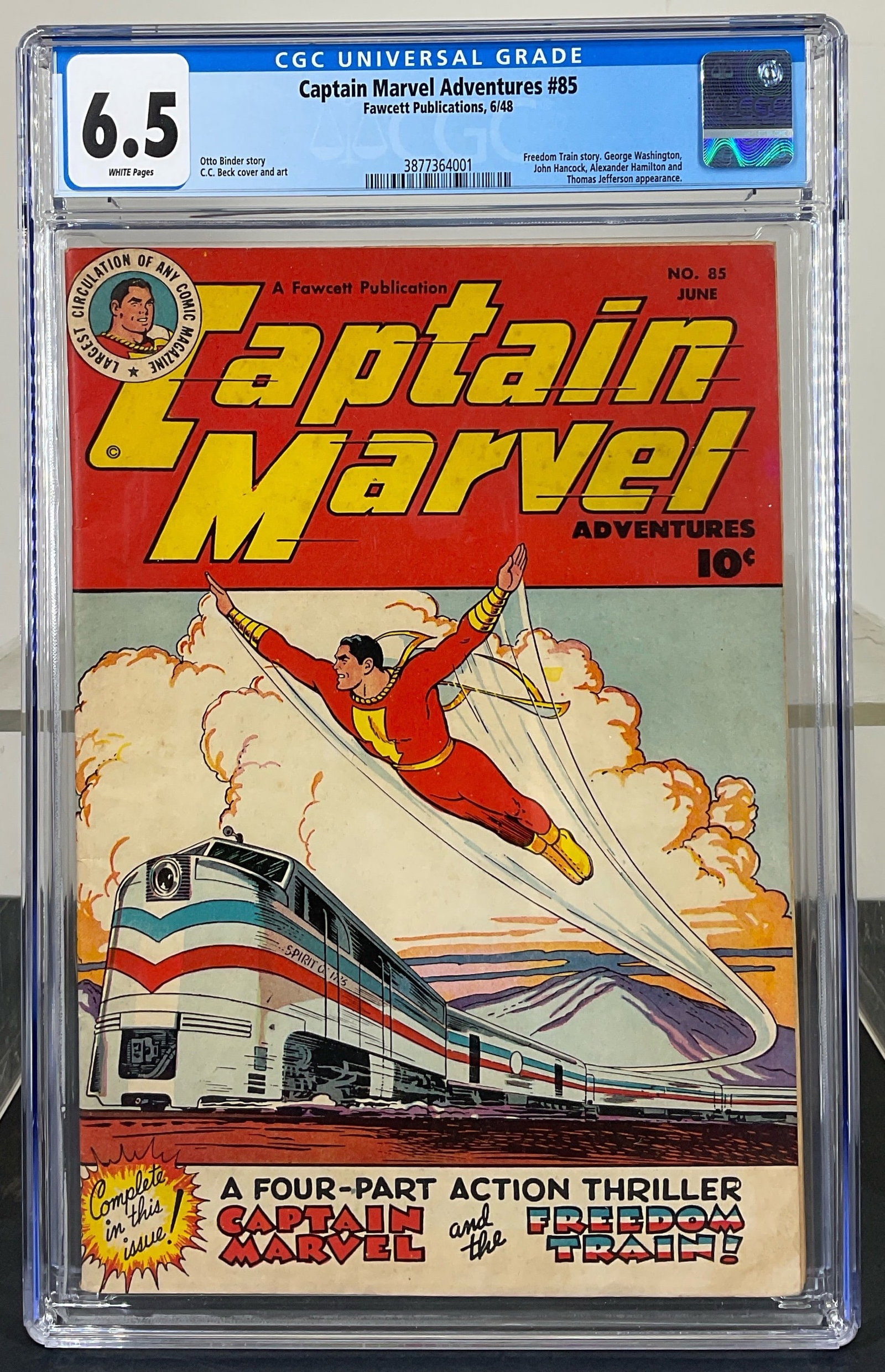 Captain Marvel Adventures #85 (Fawcett Publications, 1948) CGC 6.5 White pages (1 of 3)