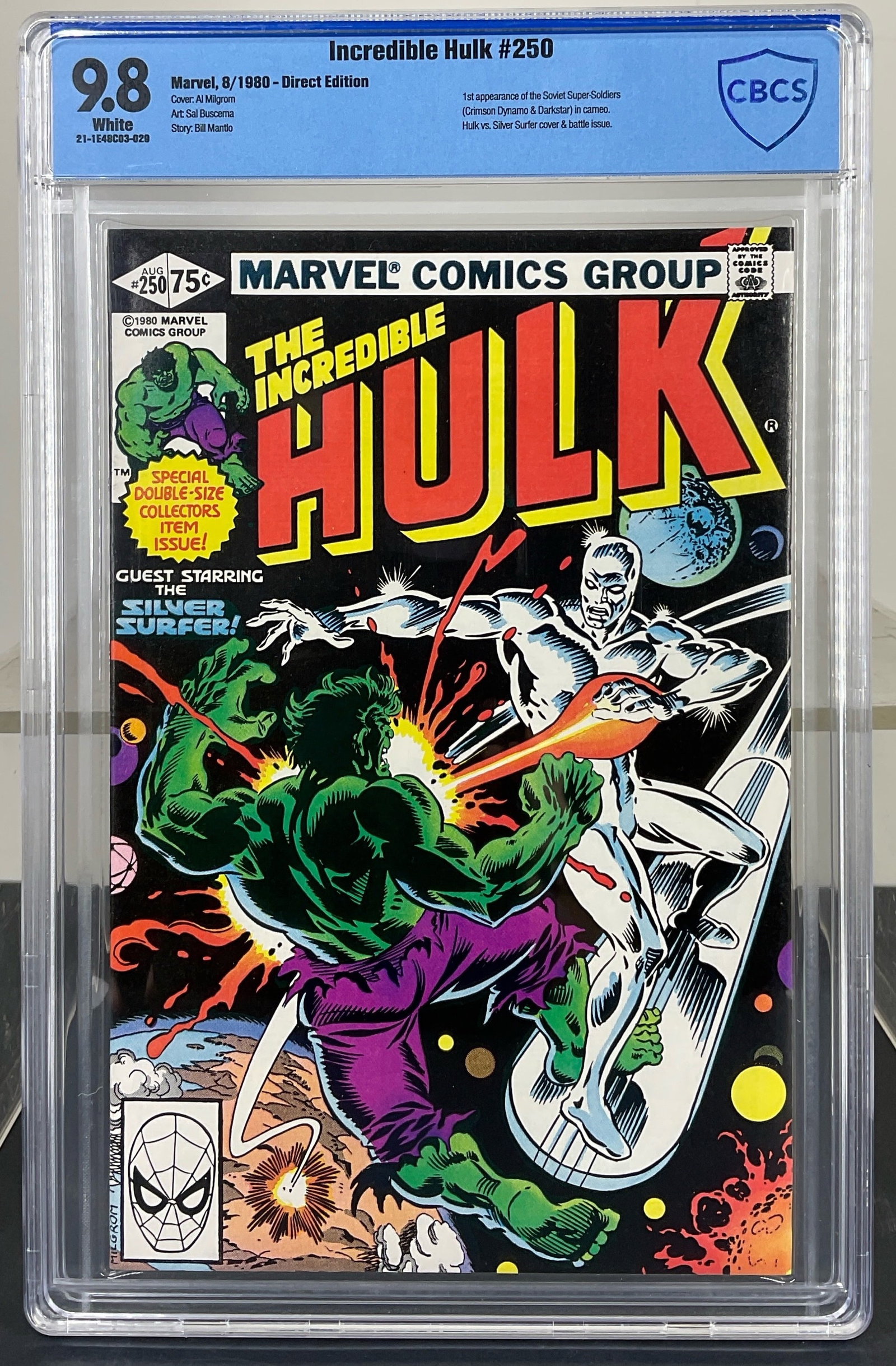 Incredible Hulk #250 (Marvel, 1980) CBCS 9.8 White pages (1 of 3)