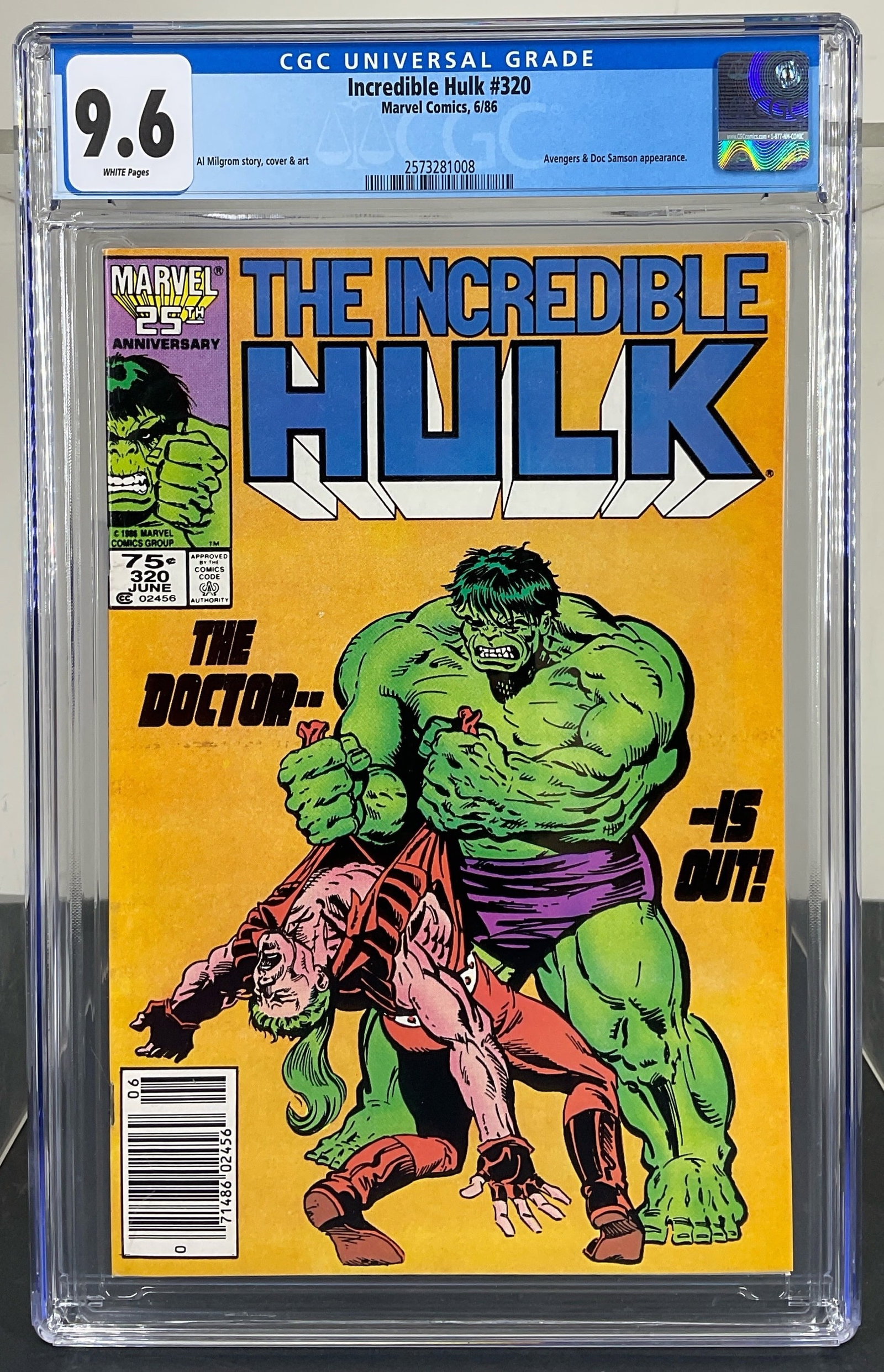 Incredible Hulk #320 (Marvel Comics, 1986) CGC 9.6 White Pages (1 of 3)