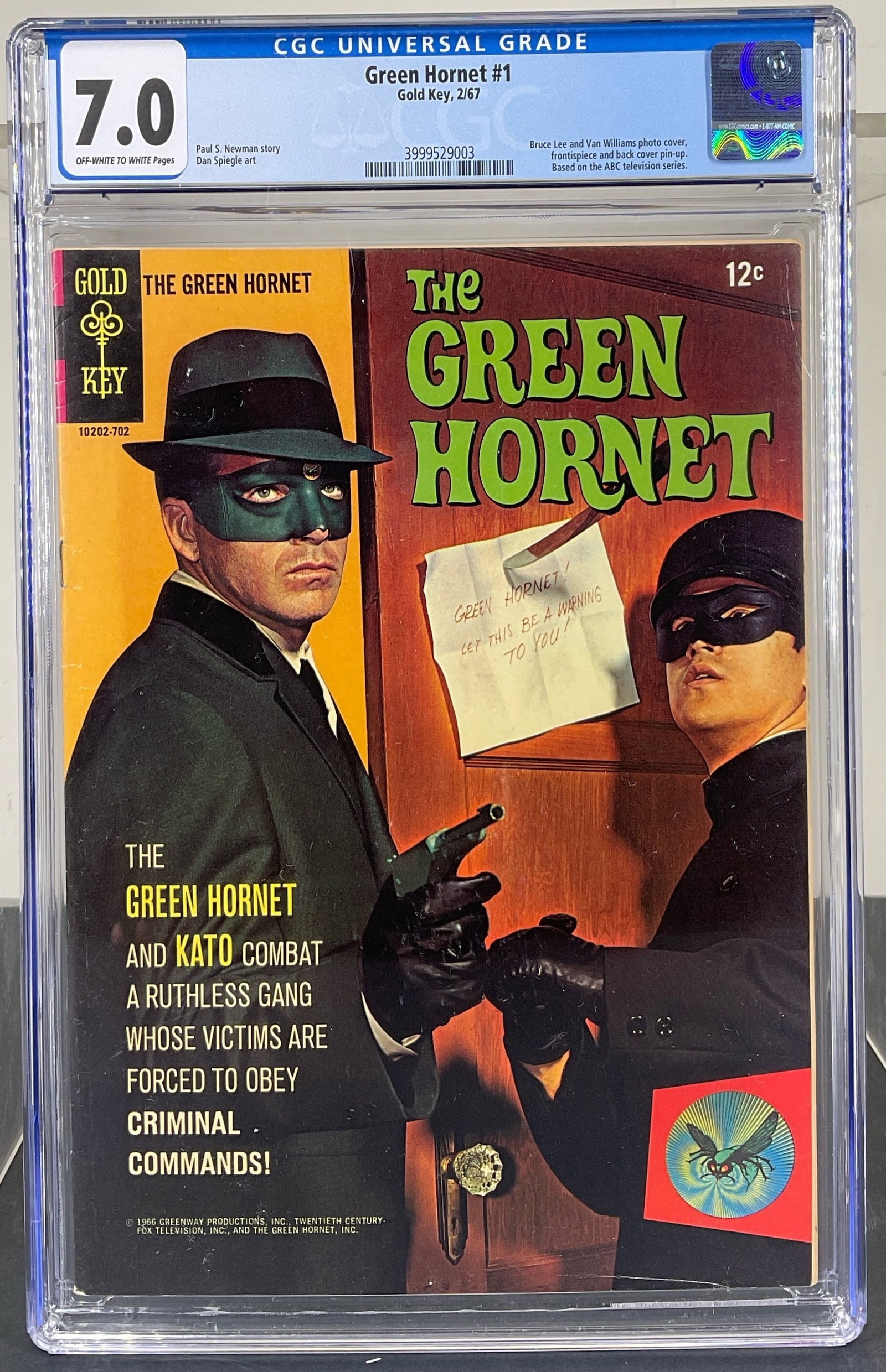 Green Hornet #1 (Gold Key, 1967) CGC 7.0 Off-white to white pages (1 of 3)