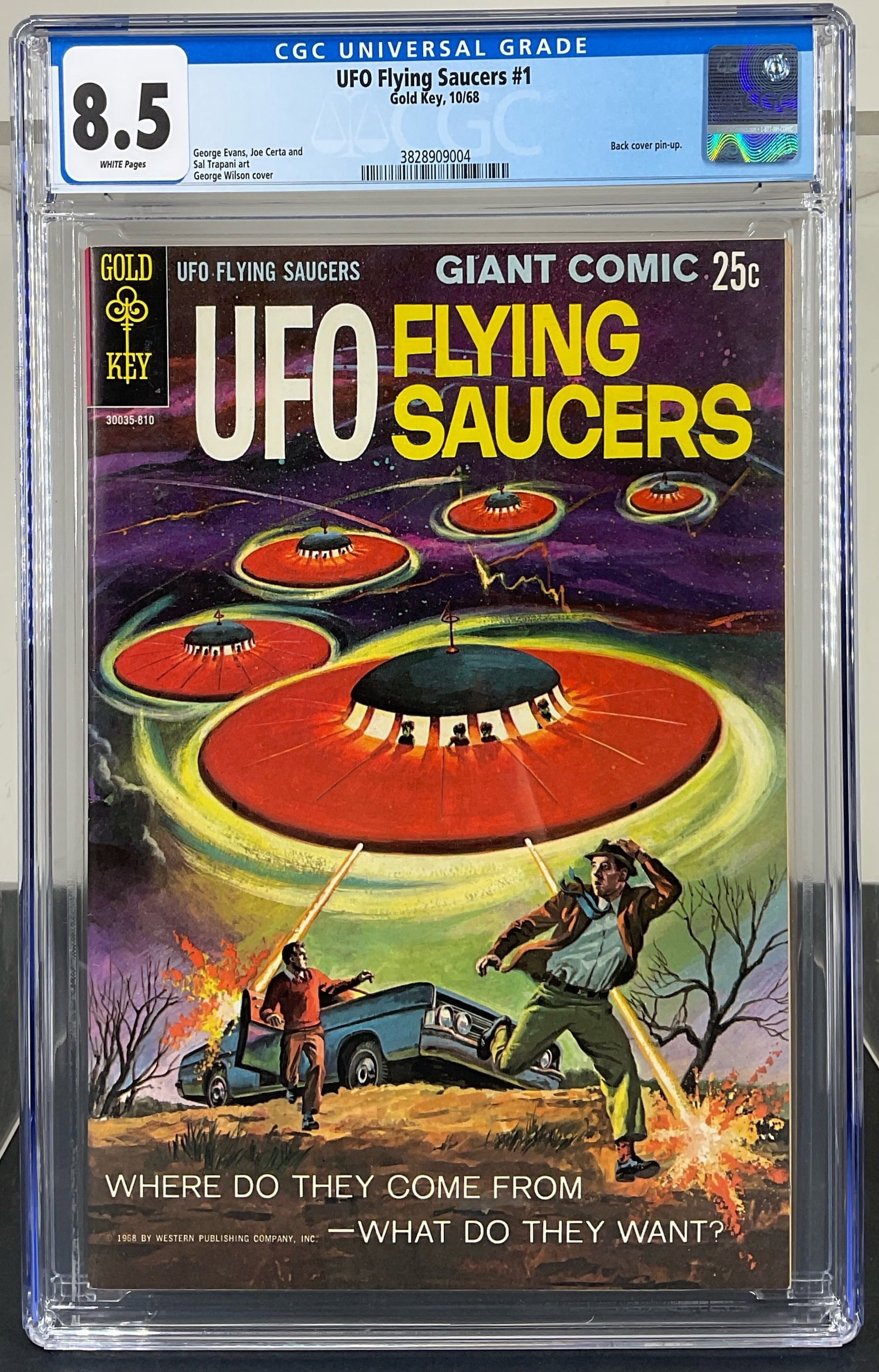 UFO Flying Saucers #1 (Gold Key, 1968) CGC 8.5 WHITE Pages (1 of 3)