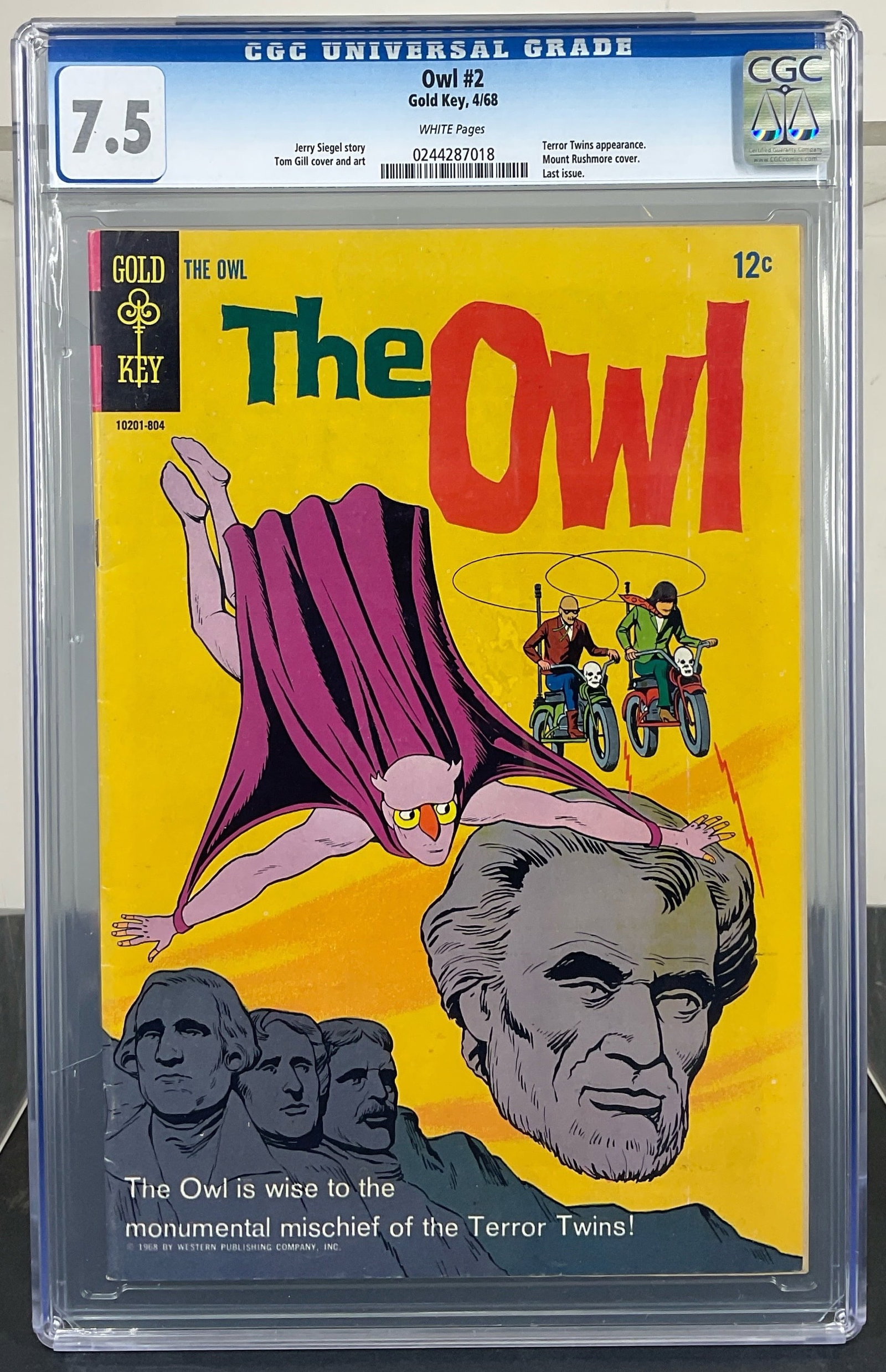 Owl #2 (Gold Key, 1968) CGC 7.5 White pages (1 of 3)