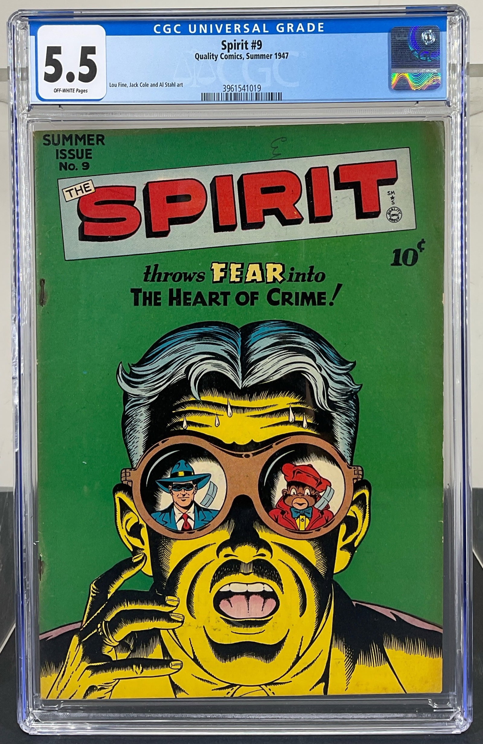 Spirit #9 (Quality Comics, 1947) CGC 5.5 OFF-WHITE Pages (1 of 3)