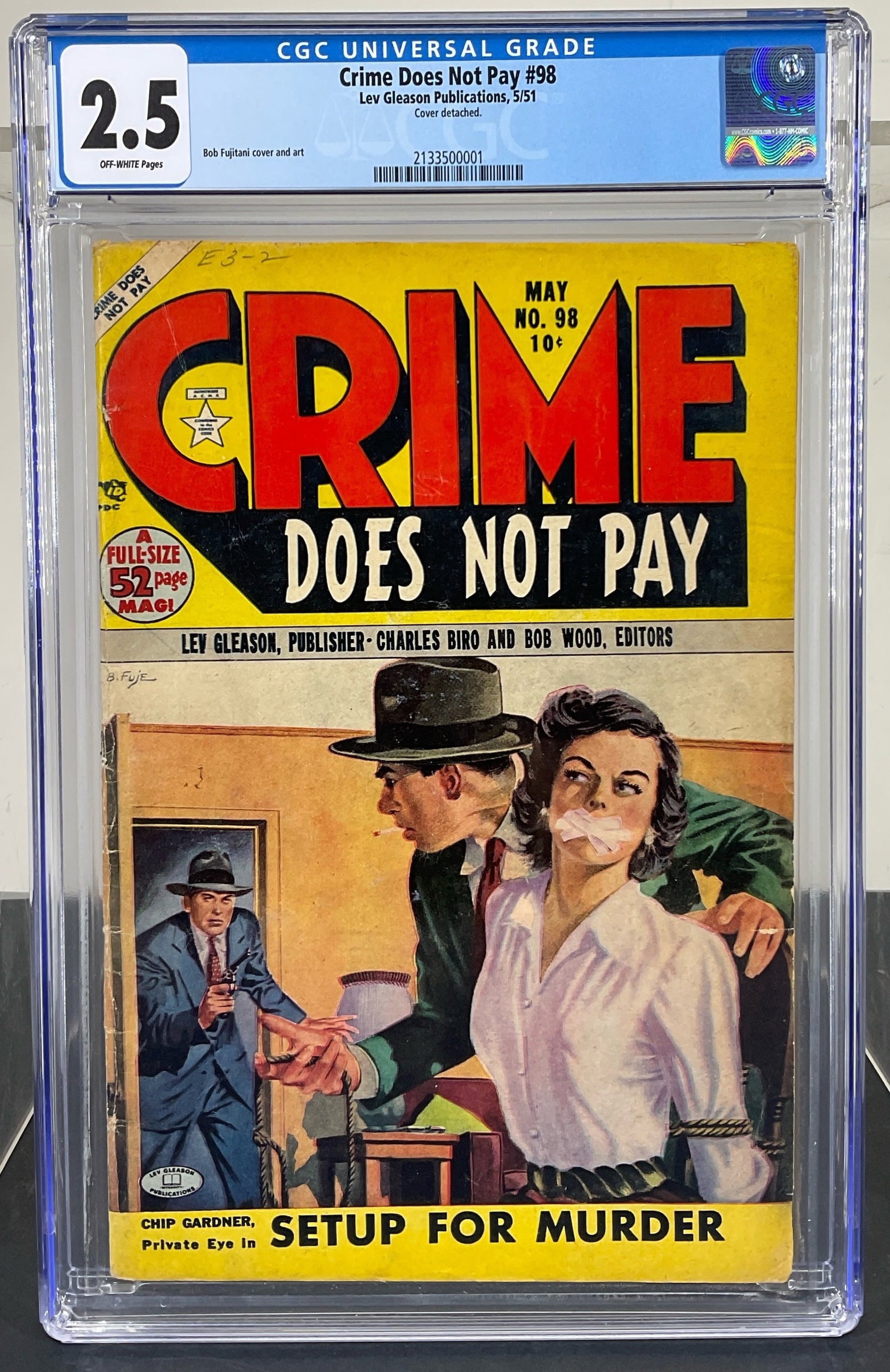 Crime Does Not Pay #98 (Lev Gleason Publications, 1951) CGC 2.5 OFF-WHITE Pages (1 of 3)