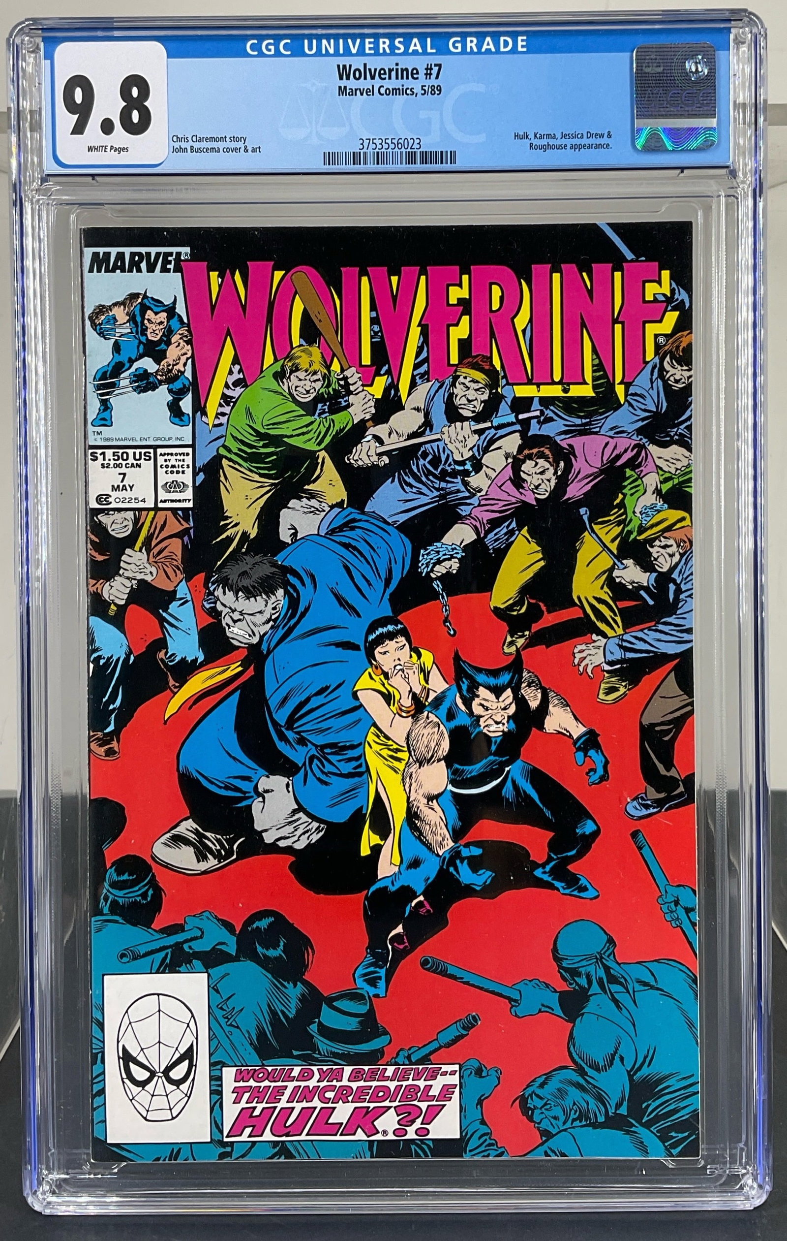 Wolverine #7 (Marvel Comics, 1989) CGC 9.8 WHITE Pages (1 of 3)
