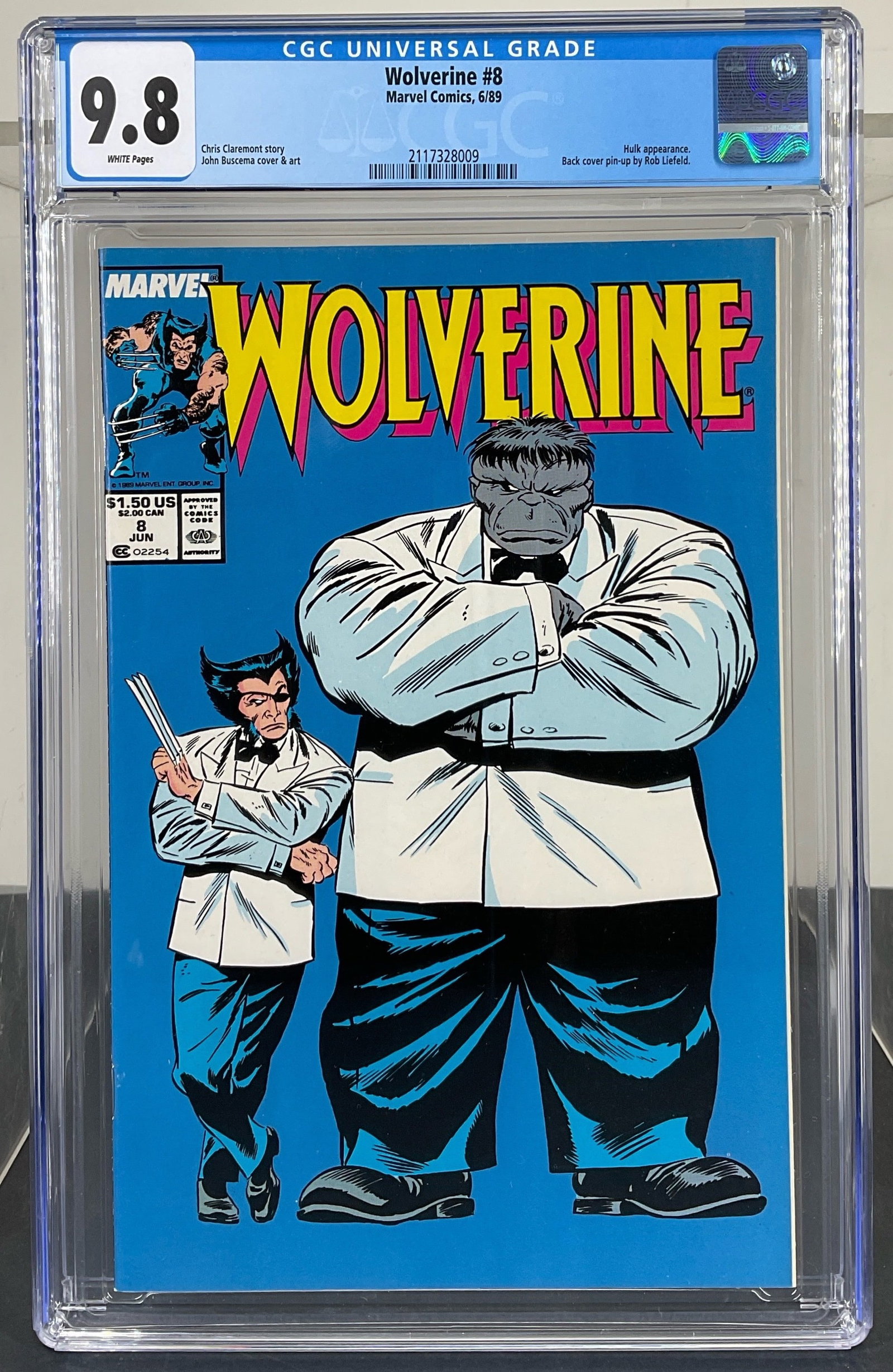 Wolverine #8 (Marvel Comics, 1989) CGC 9.8 WHITE Pages (1 of 3)