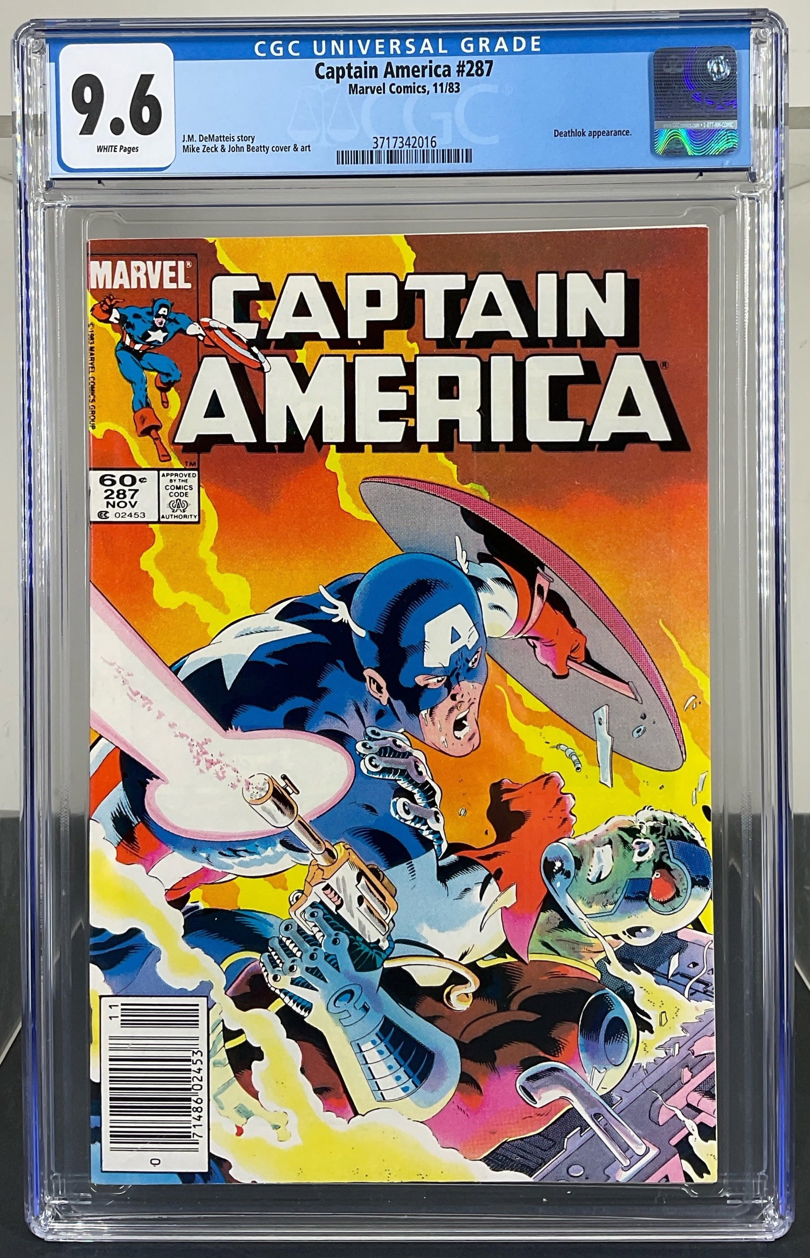 Captain America #287 (Marvel Comics, 1983) CGC 9.6 White Pages (1 of 3)