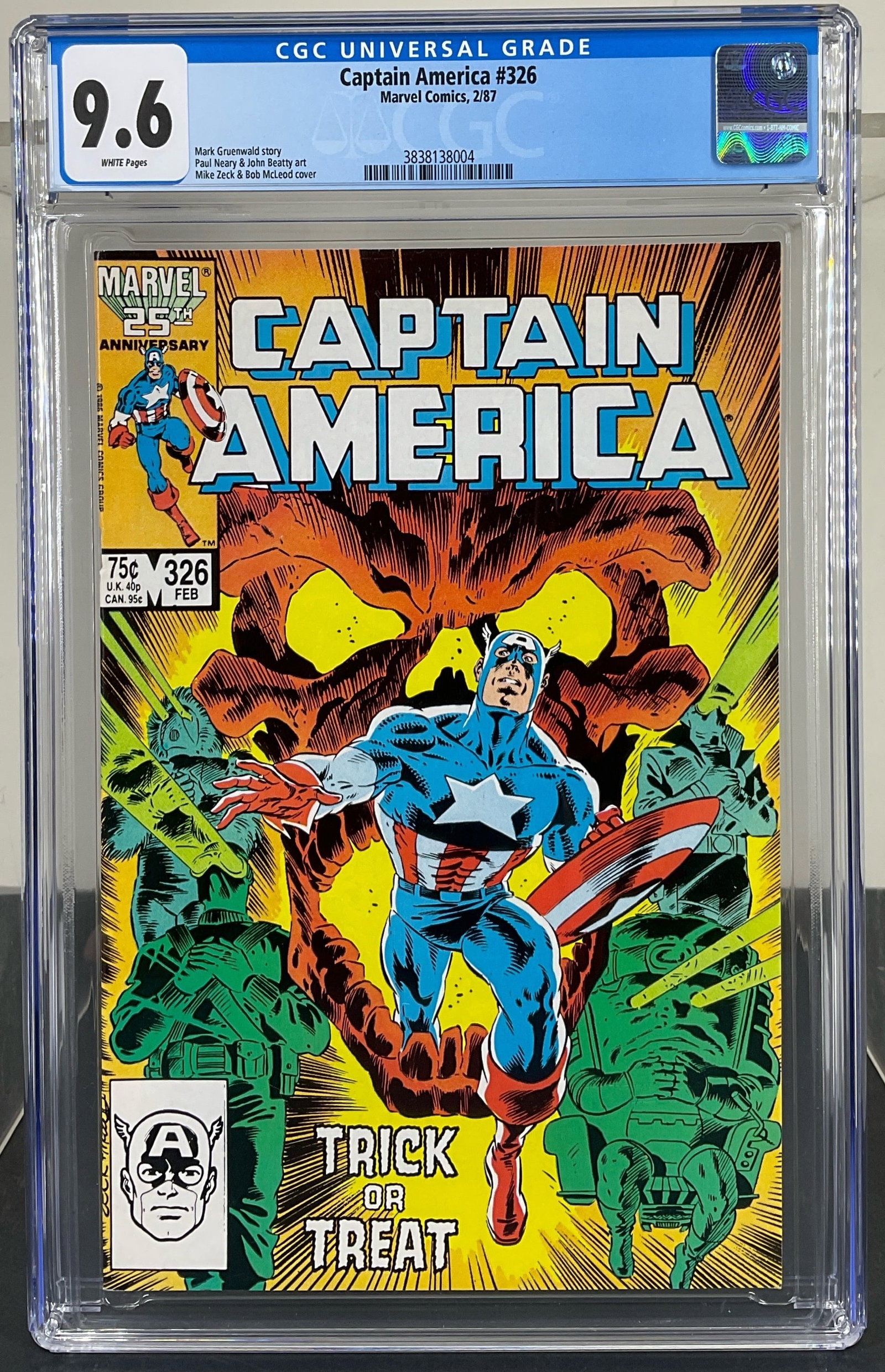 Captain America #326 (Marvel Comics, 1987) CGC 9.6 WHITE Pages (1 of 3)