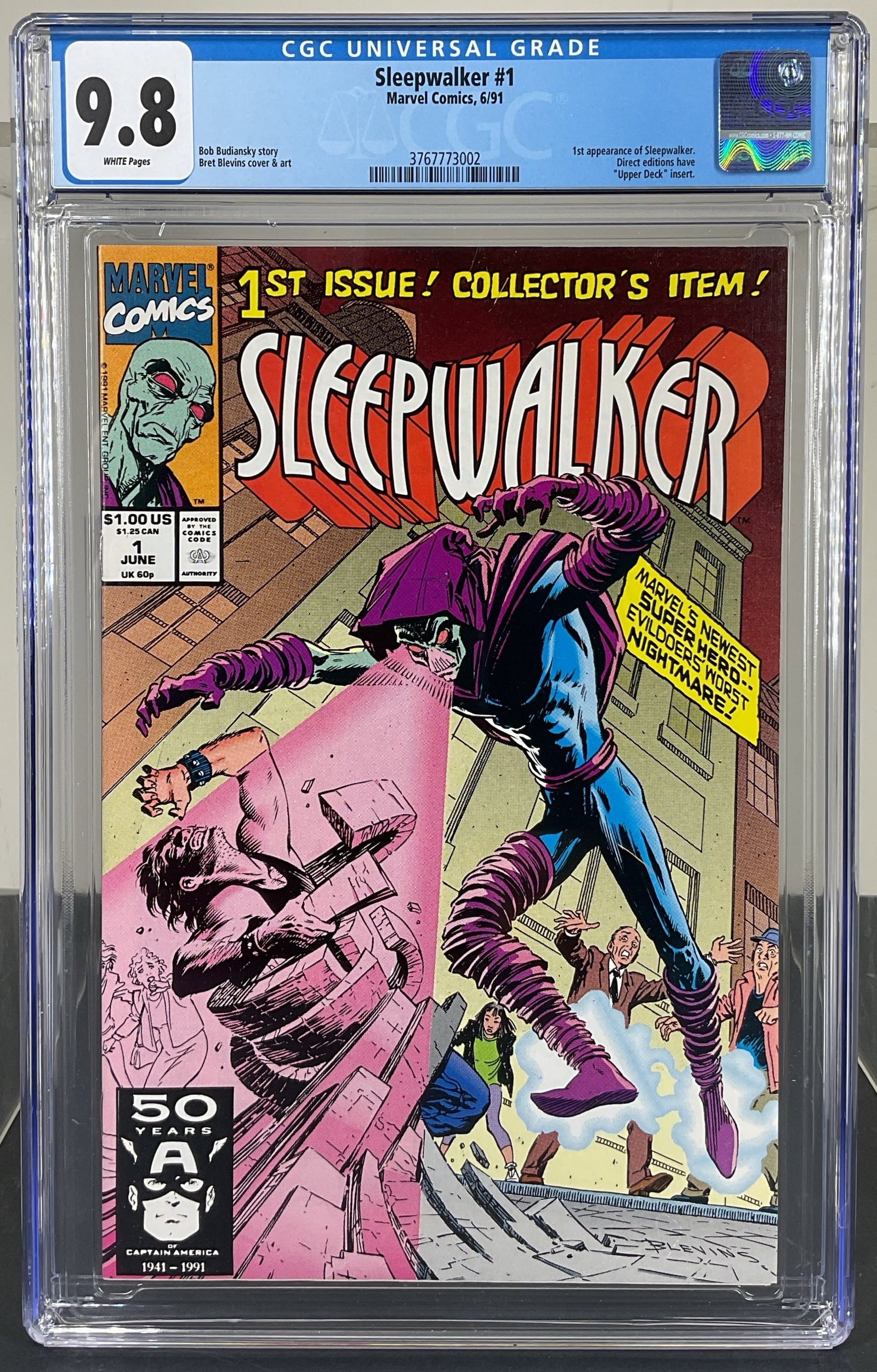 Sleepwalker #1 (Marvel Comics, 1991) CGC 9.8 White Pages (1 of 3)